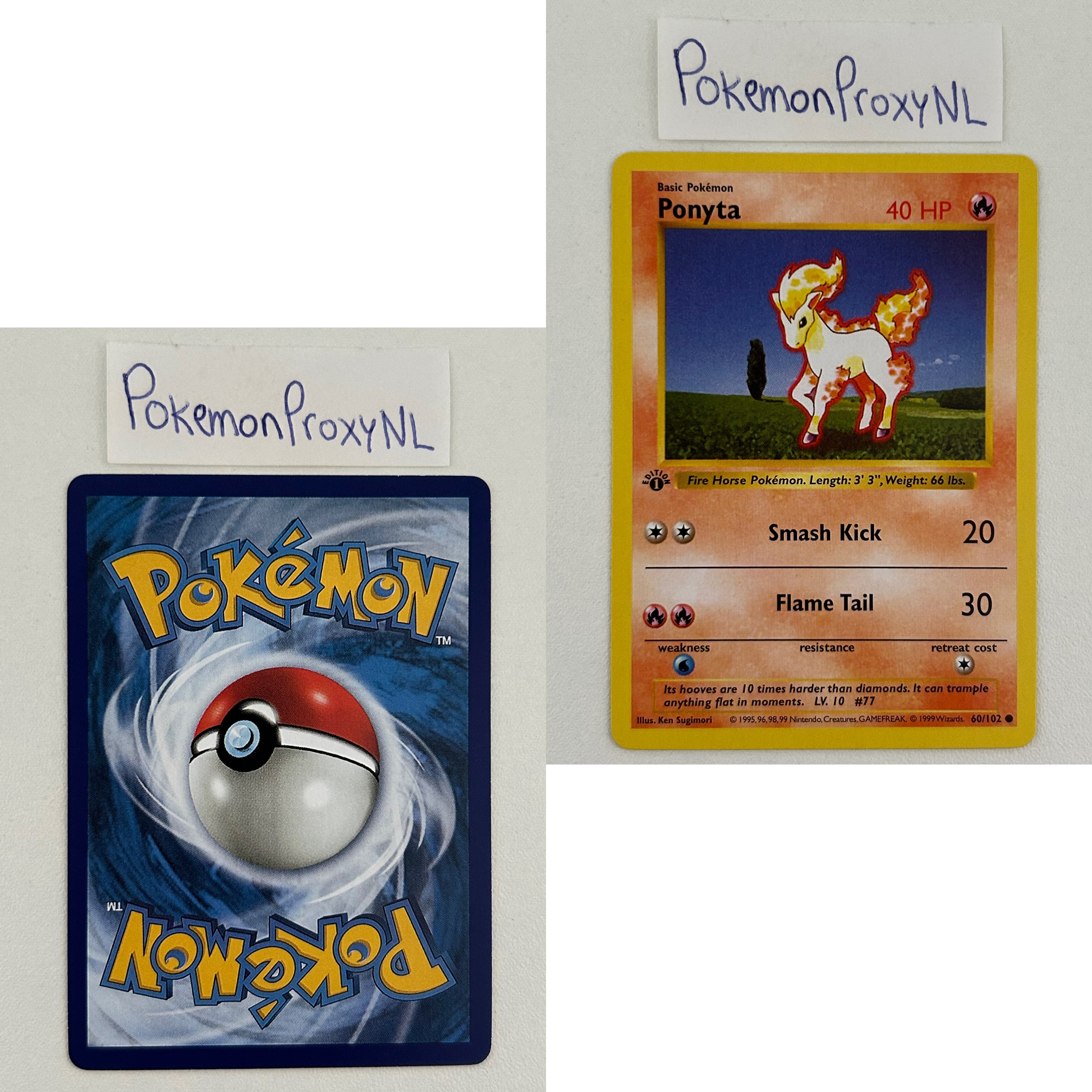 Base Set Set (first edition + shadowless) (BS) / 1/102 - 102/102 / 1999 / PROXY Pokémon TCG card(s)