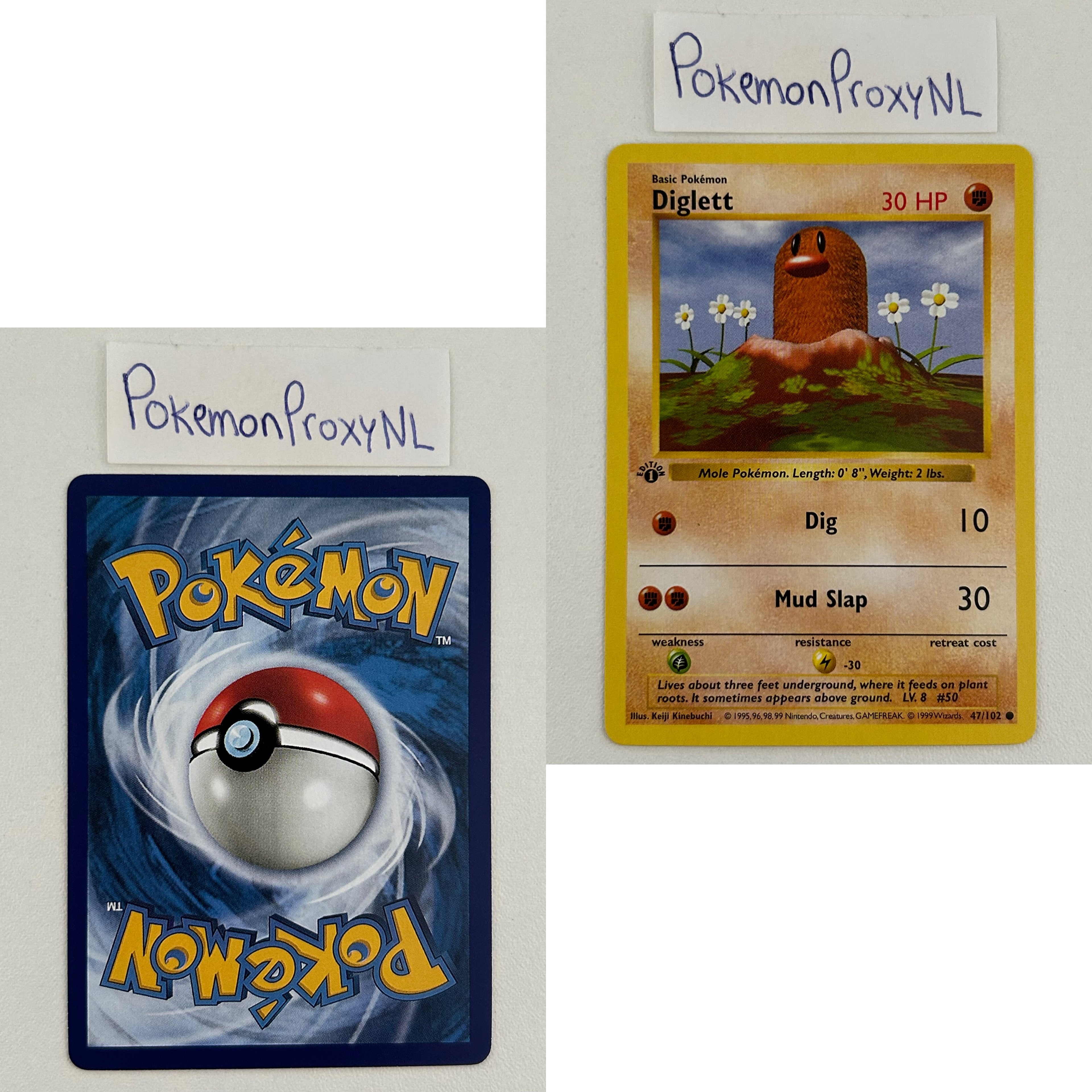Base Set Set (first edition + shadowless) (BS) / 1/102 - 102/102 / 1999 / PROXY Pokémon TCG card(s)
