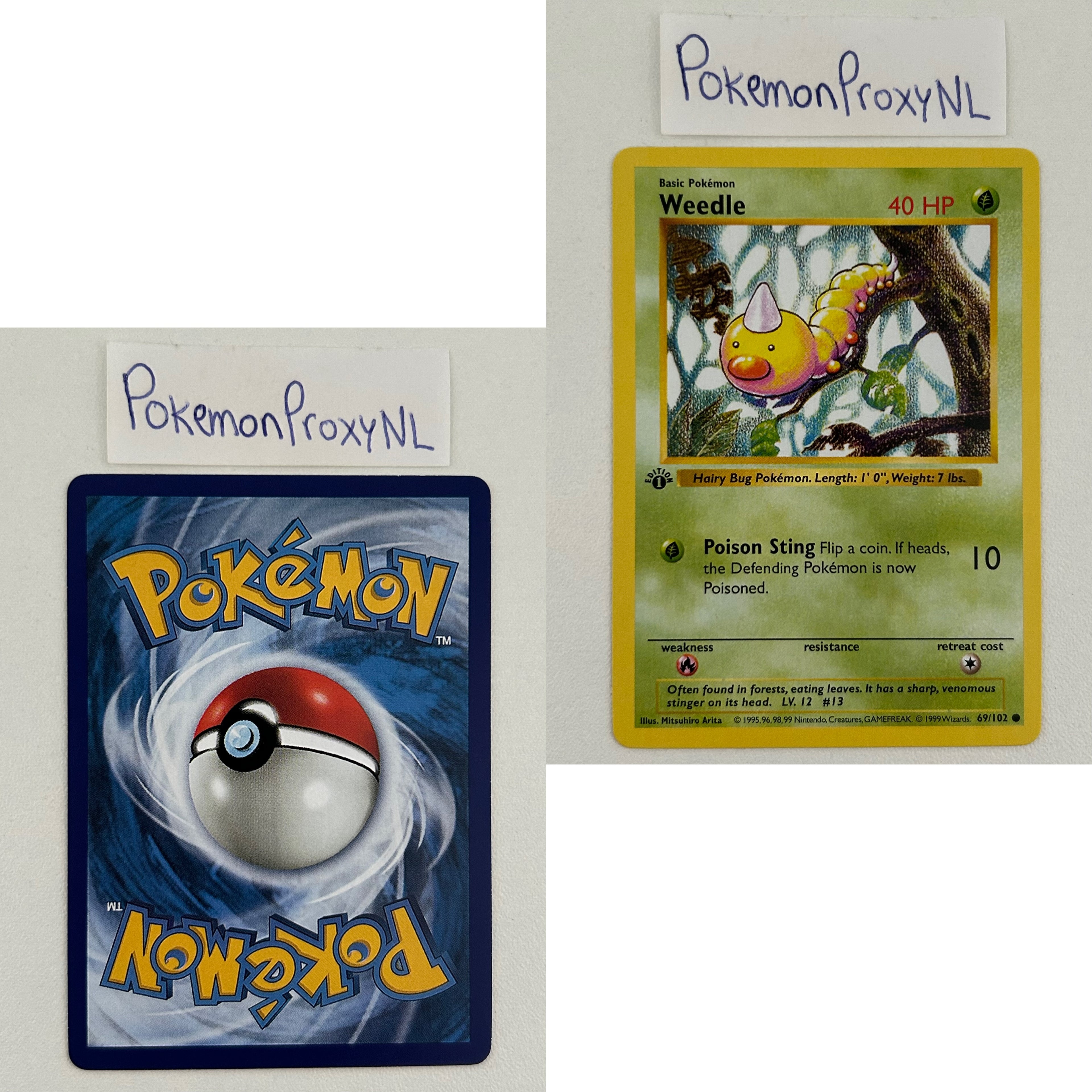 Base Set Set (first edition + shadowless) (BS) / 1/102 - 102/102 / 1999 / PROXY Pokémon TCG card(s)