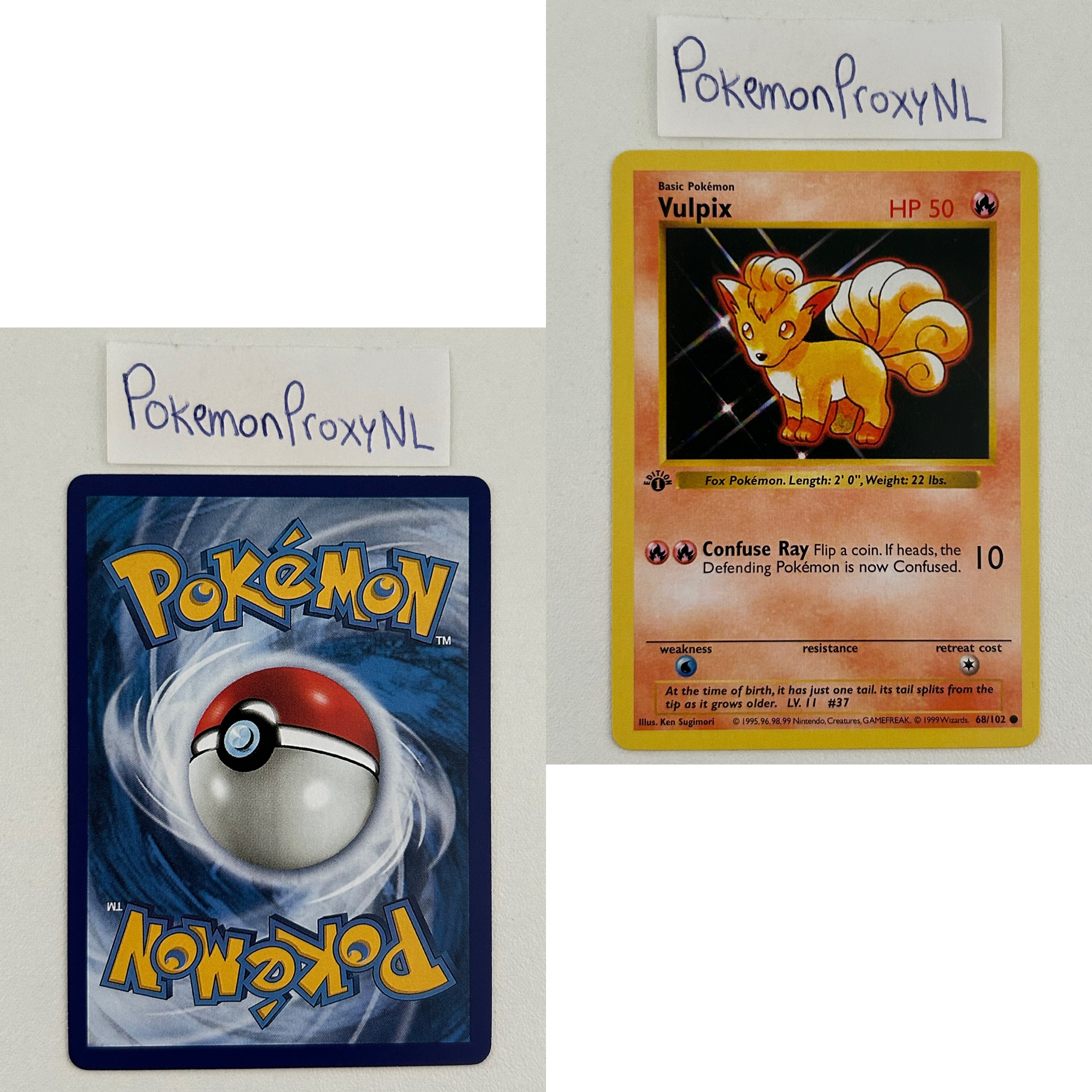 Base Set Set (first edition + shadowless) (BS) / 1/102 - 102/102 / 1999 / PROXY Pokémon TCG card(s)