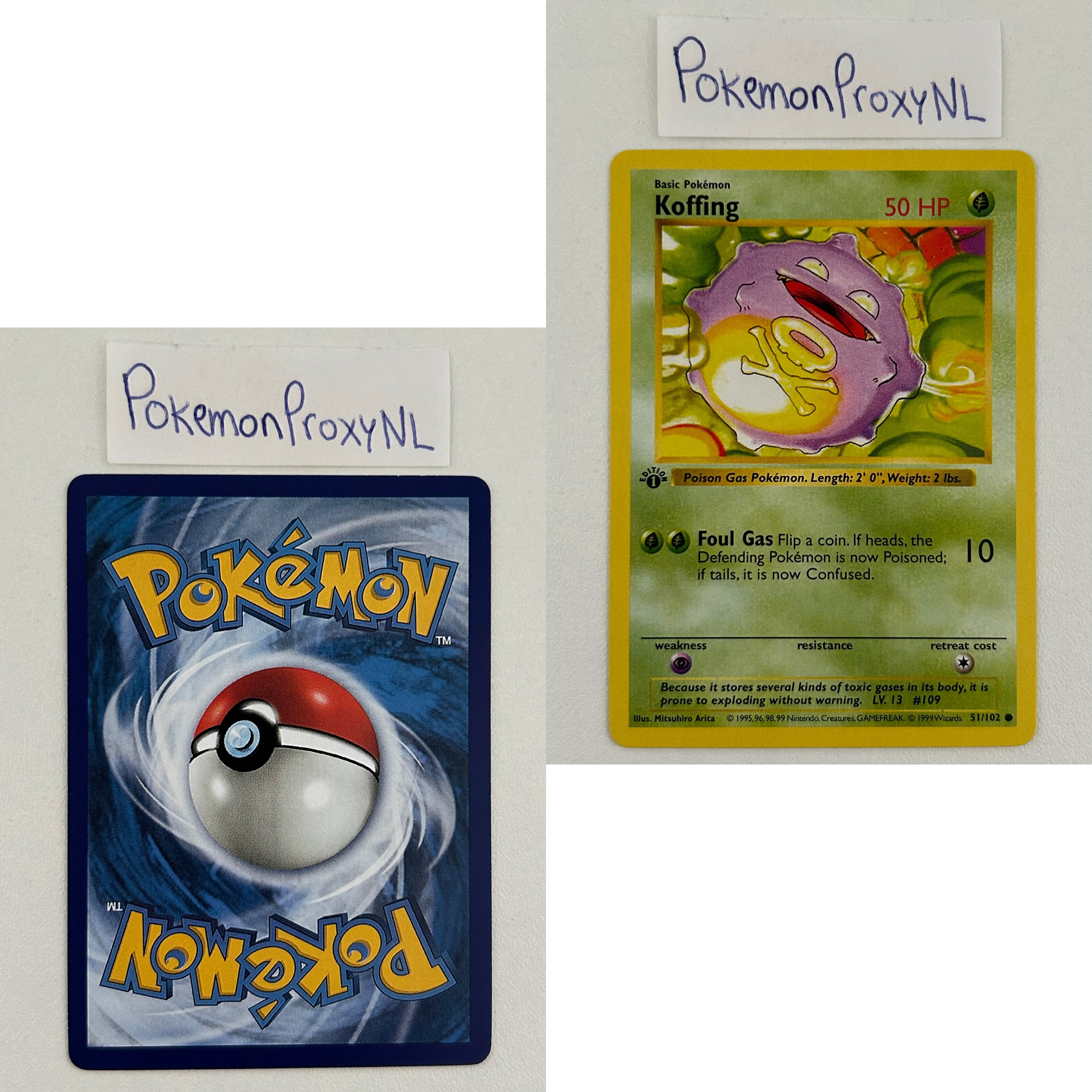 Base Set Set (first edition + shadowless) (BS) / 1/102 - 102/102 / 1999 / PROXY Pokémon TCG card(s)