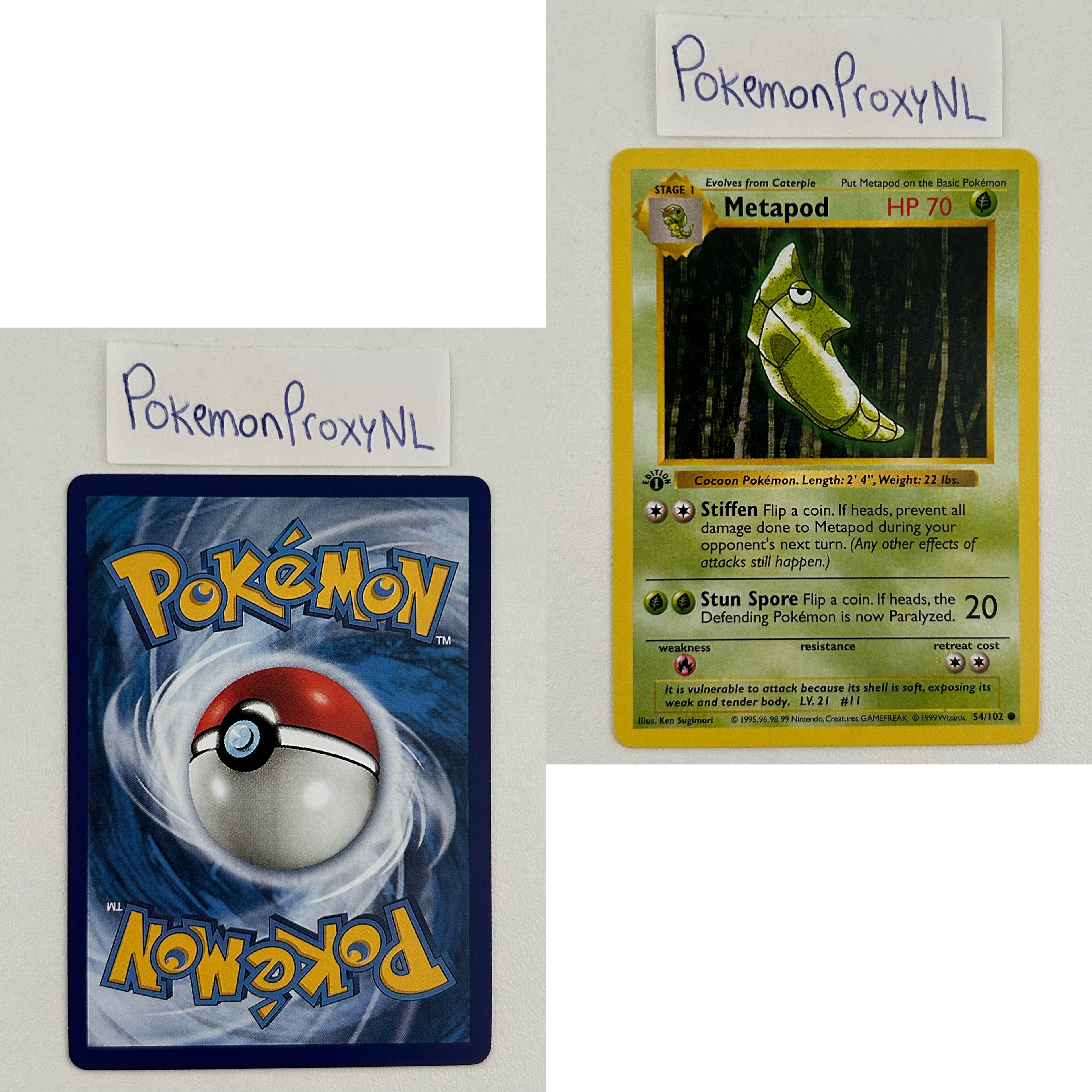 Base Set Set (first edition + shadowless) (BS) / 1/102 - 102/102 / 1999 / PROXY Pokémon TCG card(s)