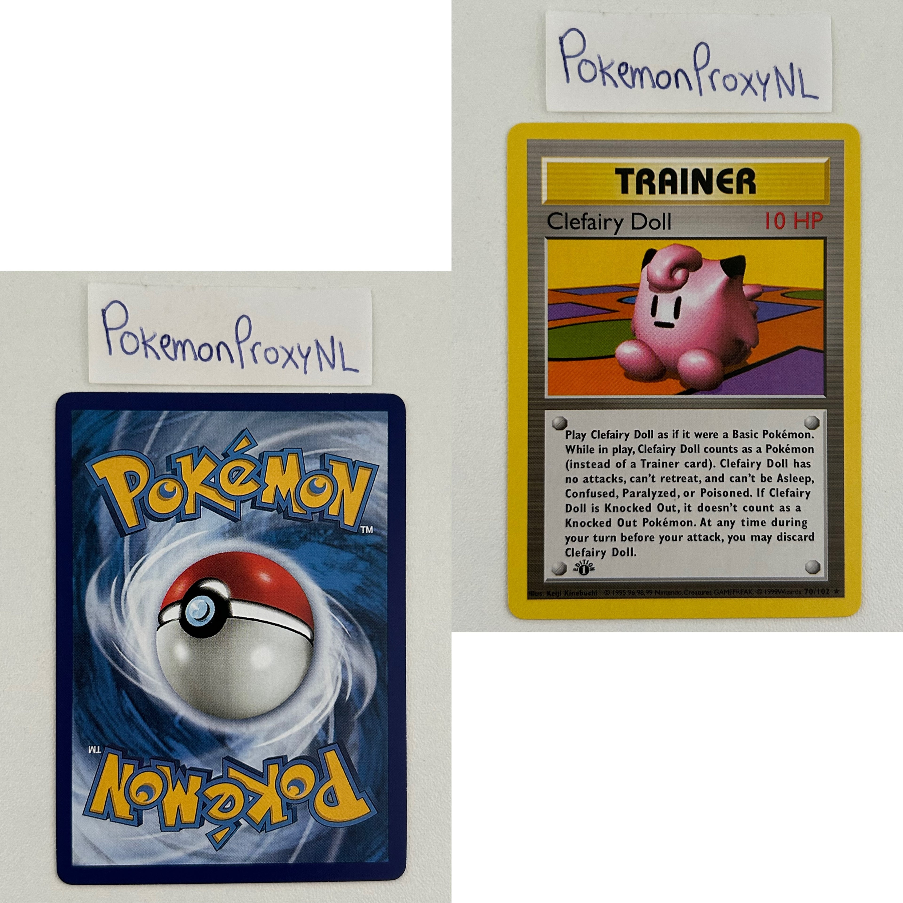 Base Set Set (first edition + shadowless) (BS) / 1/102 - 102/102 / 1999 / PROXY Pokémon TCG card(s)