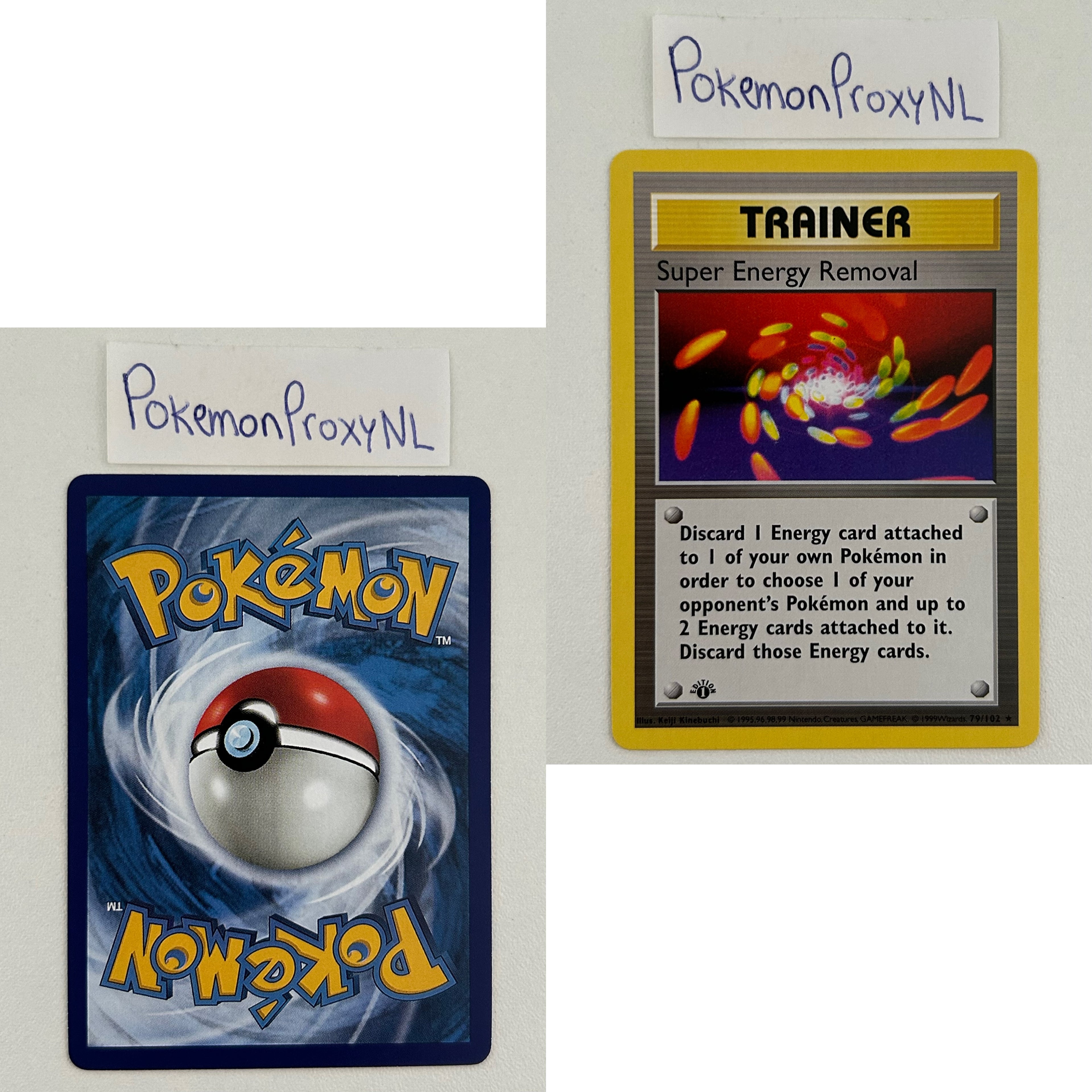 Base Set Set (first edition + shadowless) (BS) / 1/102 - 102/102 / 1999 / PROXY Pokémon TCG card(s)