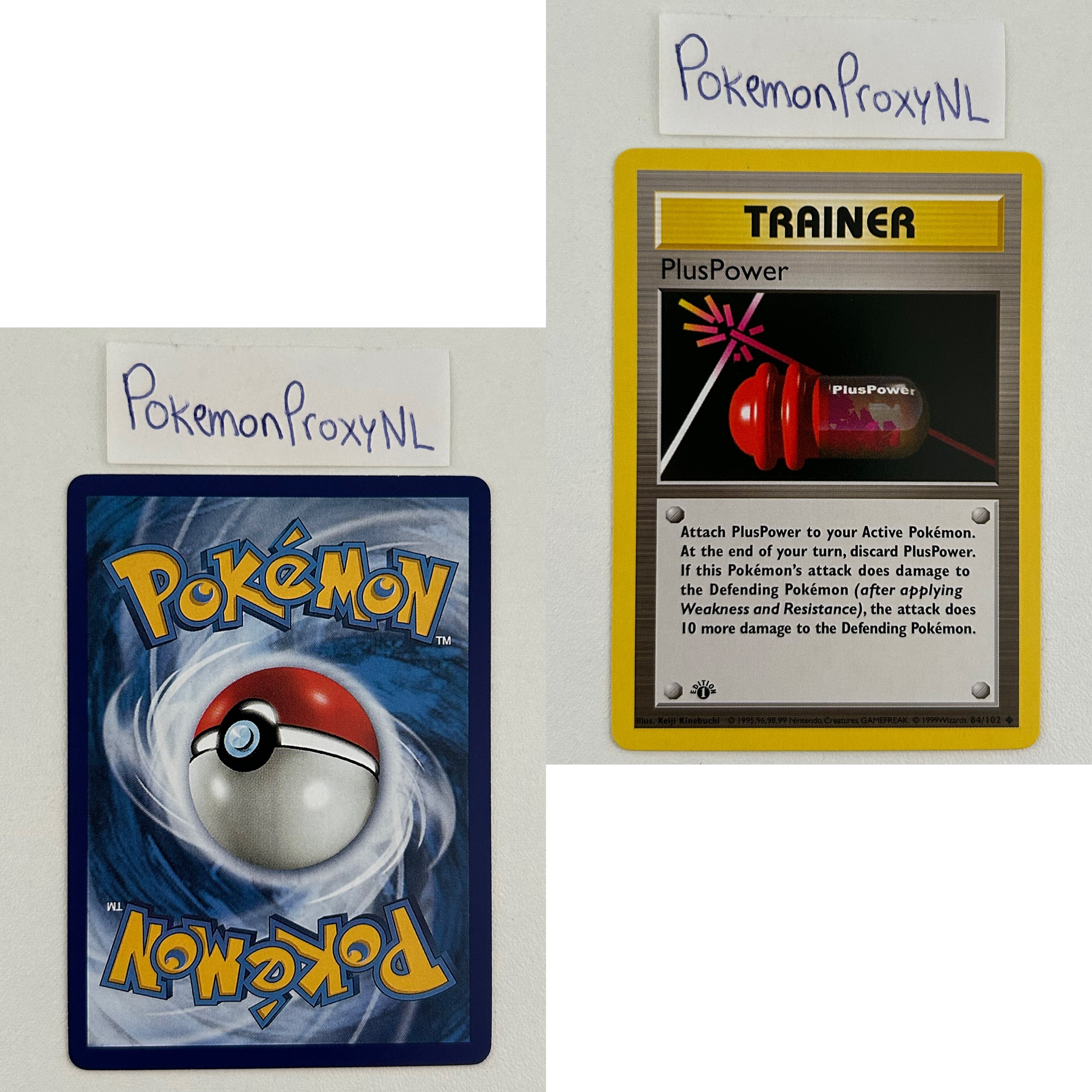 Base Set Set (first edition + shadowless) (BS) / 1/102 - 102/102 / 1999 / PROXY Pokémon TCG card(s)