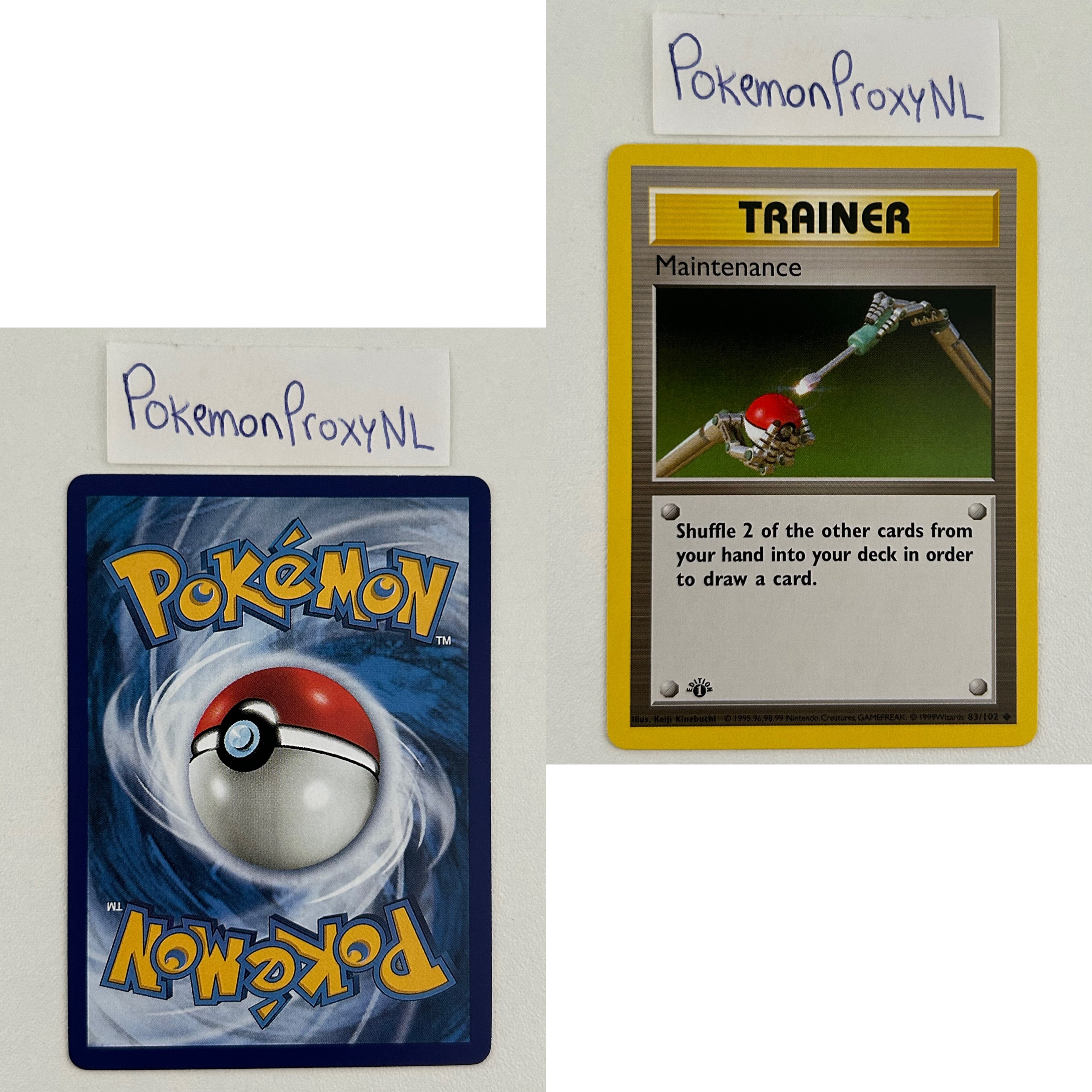 Base Set Set (first edition + shadowless) (BS) / 1/102 - 102/102 / 1999 / PROXY Pokémon TCG card(s)