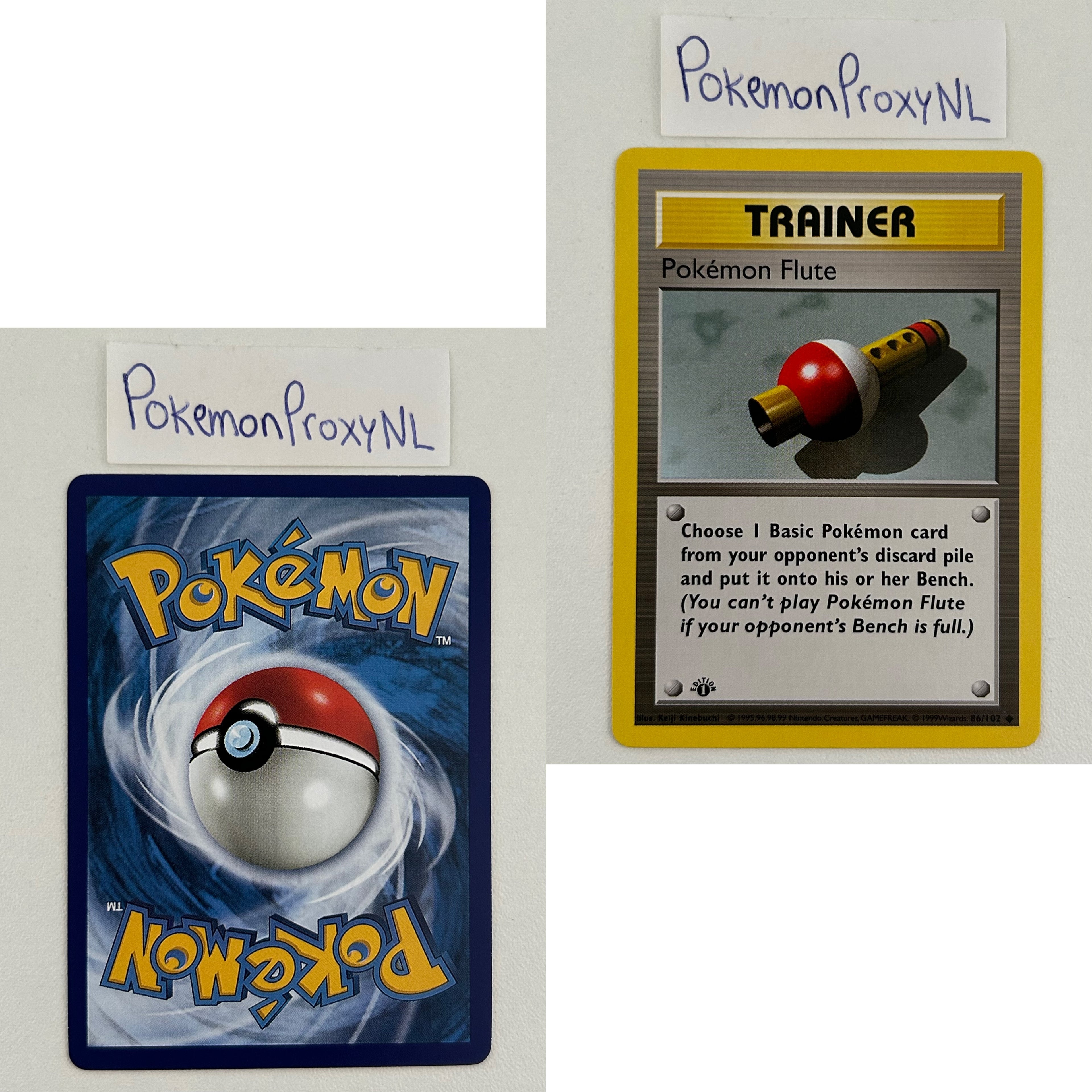 Base Set Set (first edition + shadowless) (BS) / 1/102 - 102/102 / 1999 / PROXY Pokémon TCG card(s)