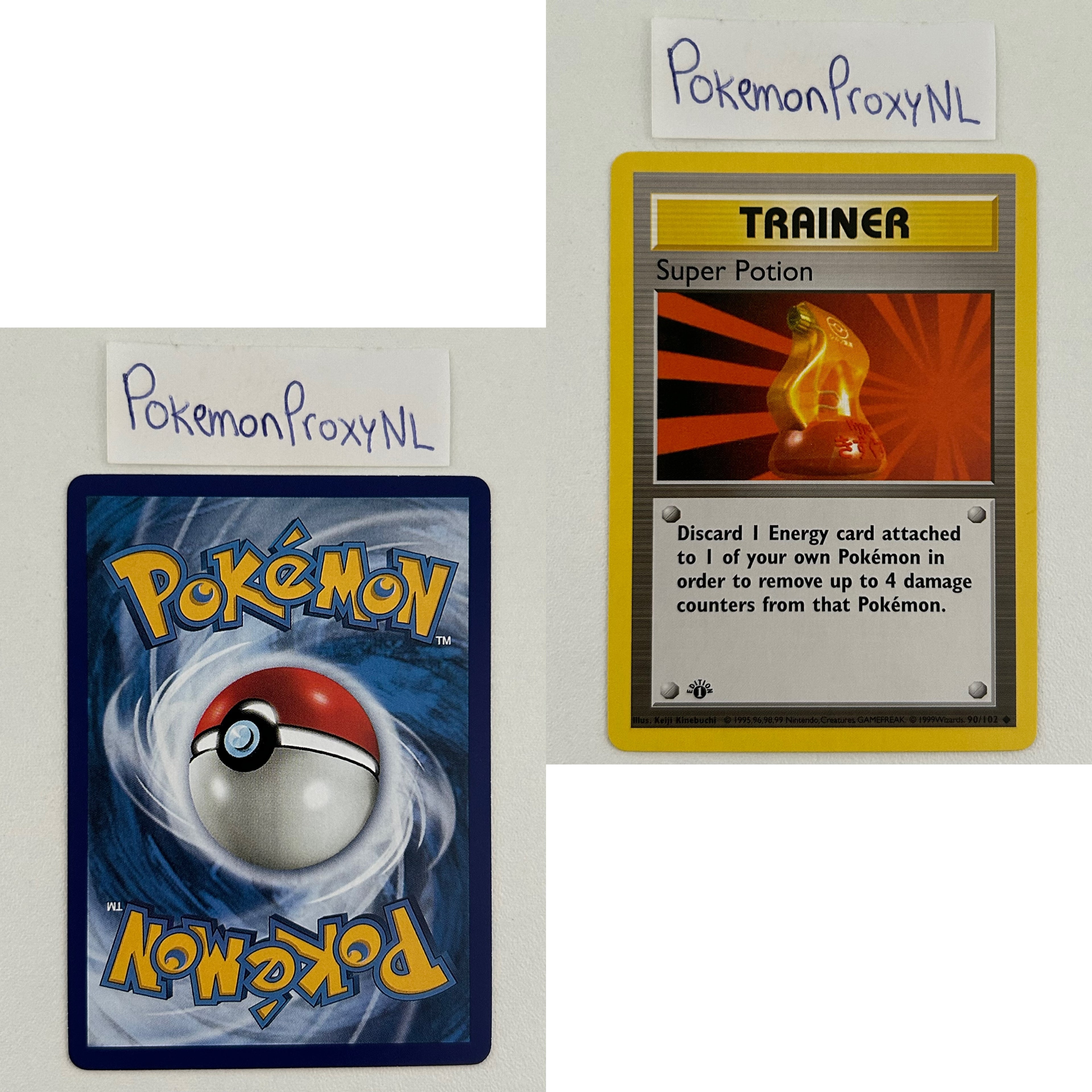 Base Set Set (first edition + shadowless) (BS) / 1/102 - 102/102 / 1999 / PROXY Pokémon TCG card(s)