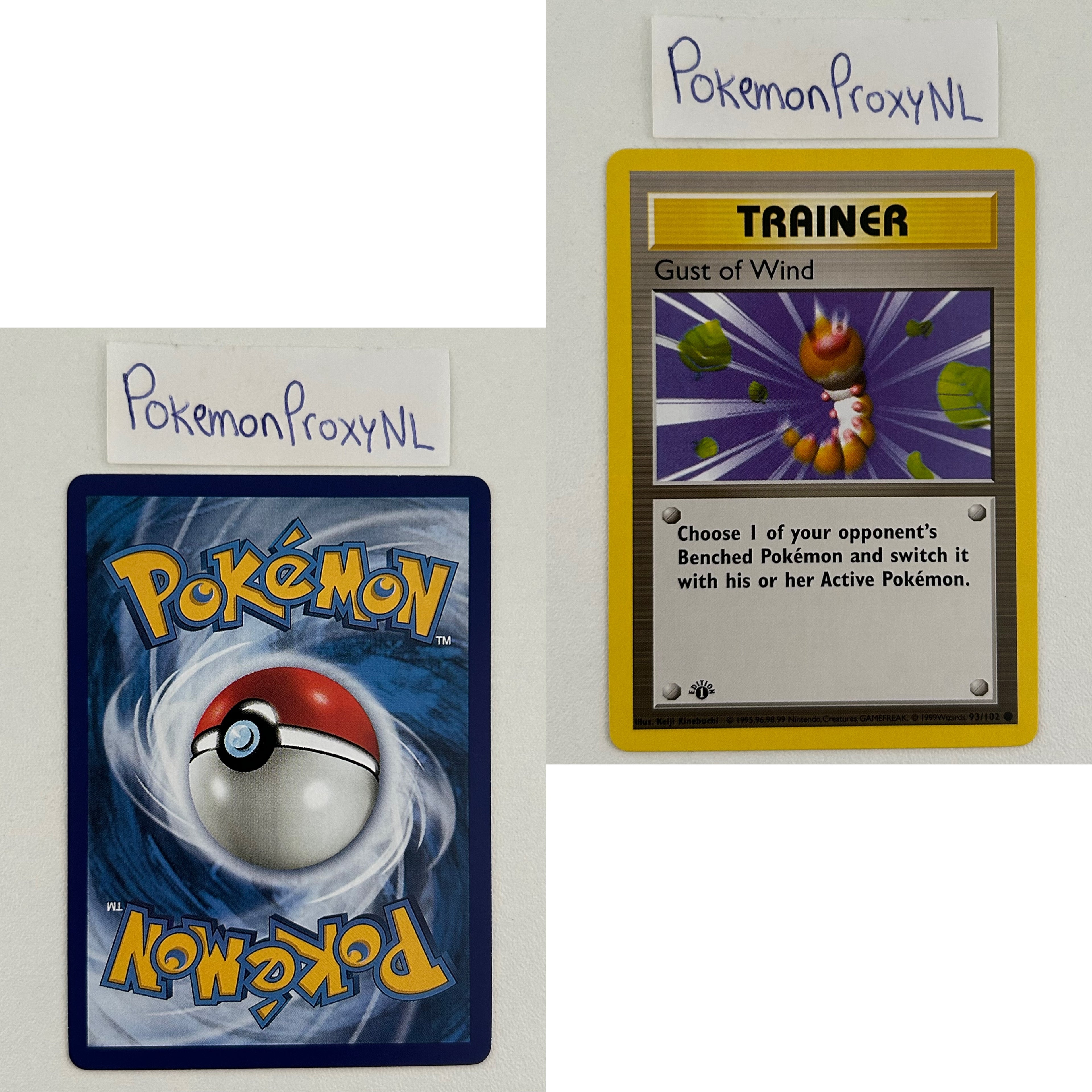 Base Set Set (first edition + shadowless) (BS) / 1/102 - 102/102 / 1999 / PROXY Pokémon TCG card(s)