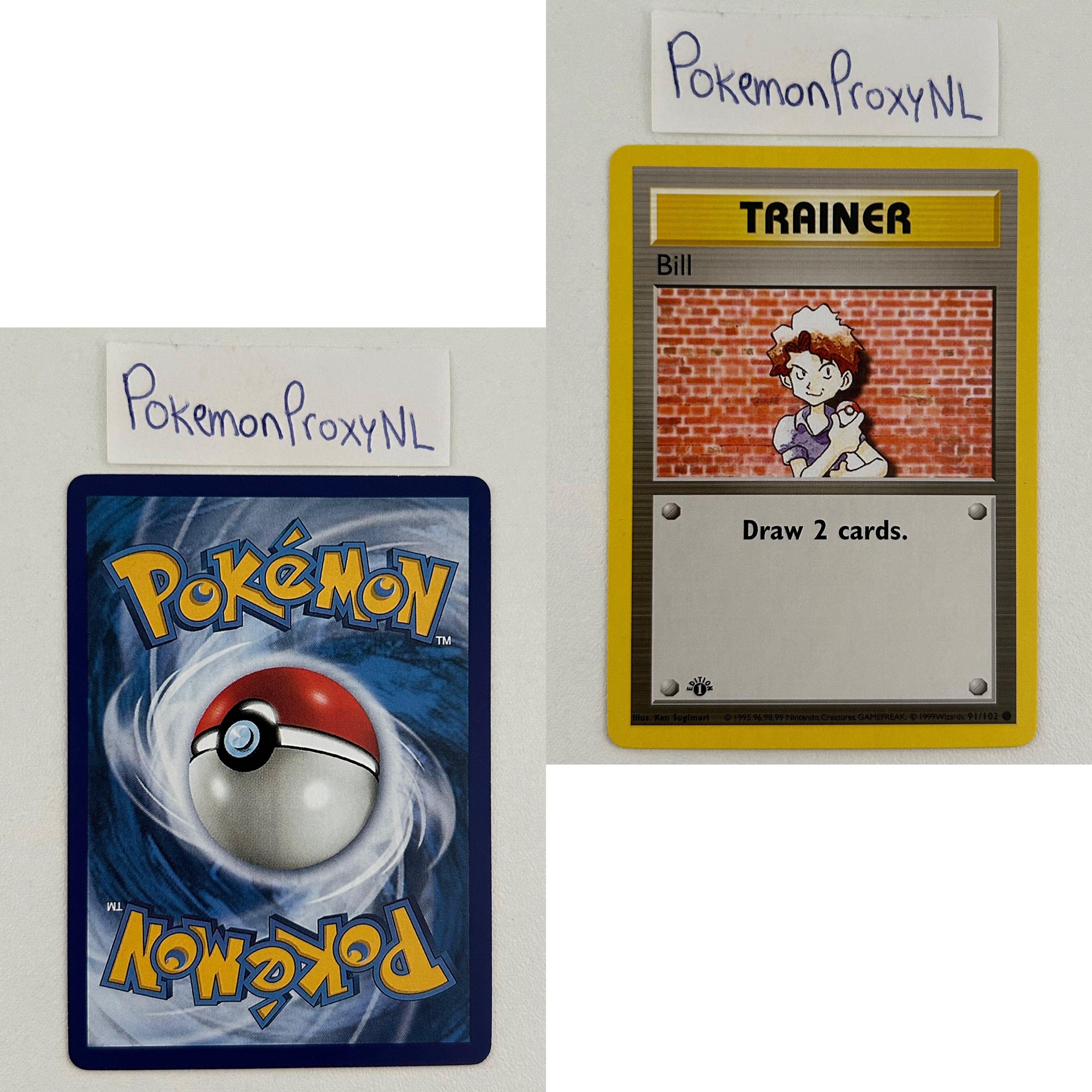 Base Set Set (first edition + shadowless) (BS) / 1/102 - 102/102 / 1999 / PROXY Pokémon TCG card(s)