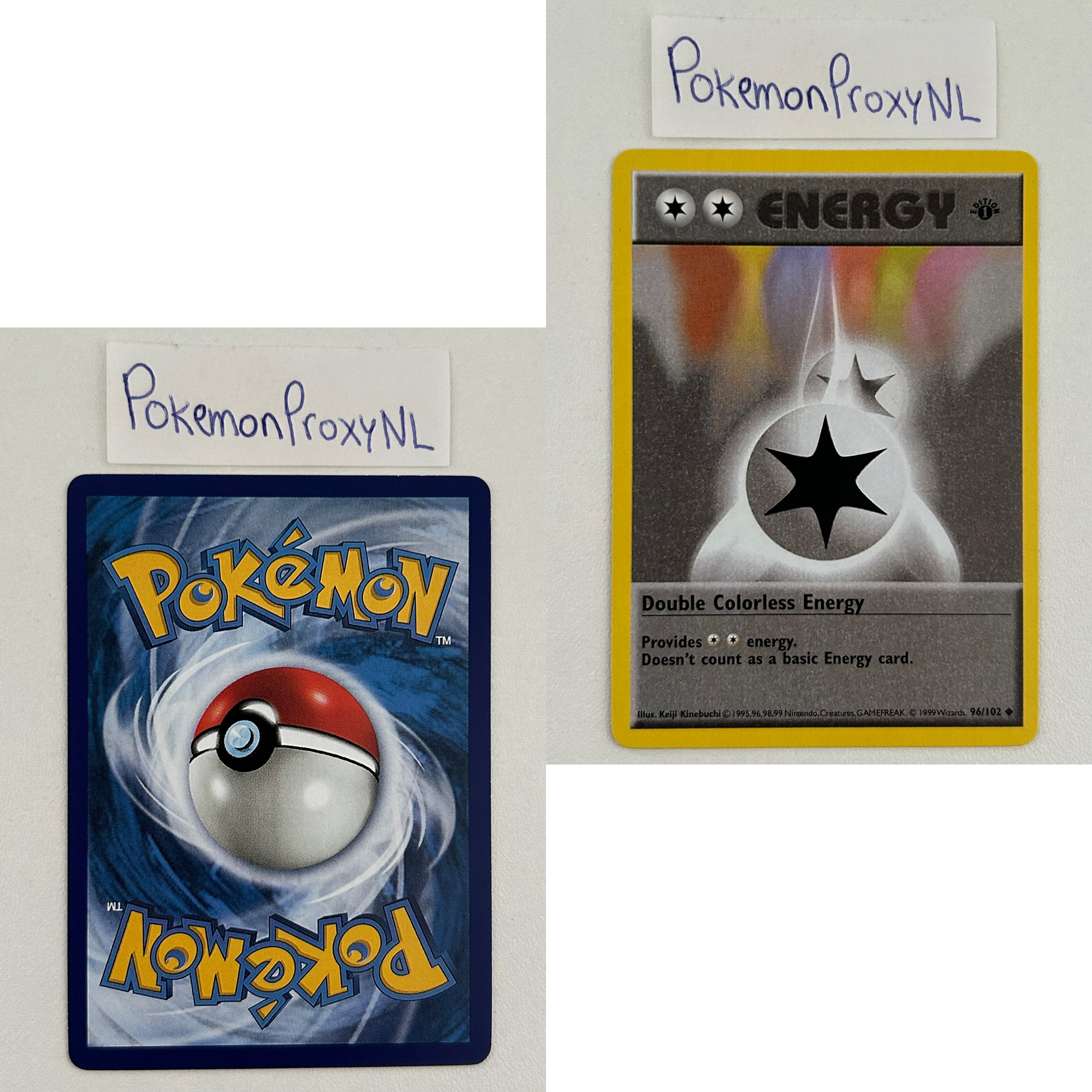 Base Set Set (first edition + shadowless) (BS) / 1/102 - 102/102 / 1999 / PROXY Pokémon TCG card(s)