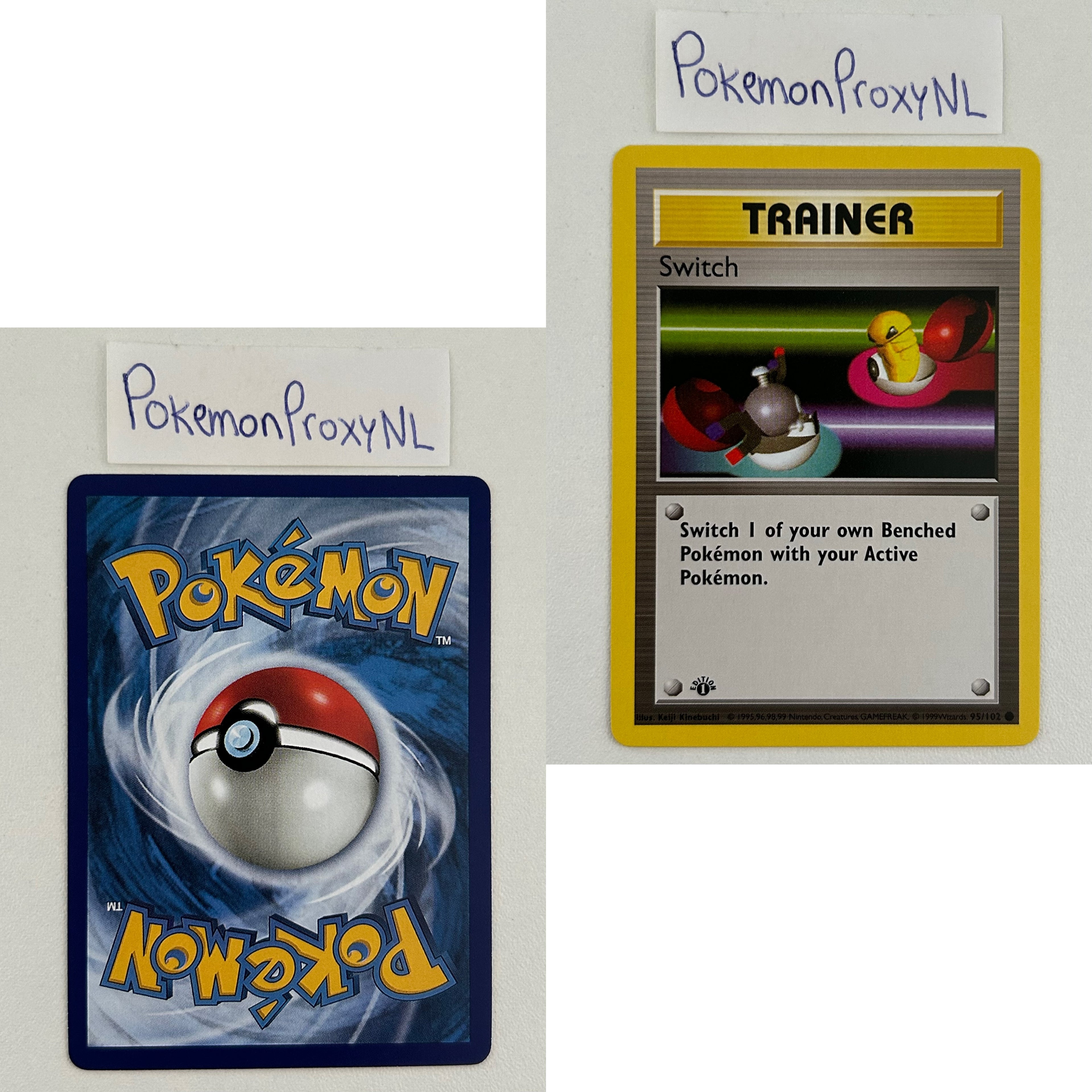 Base Set Set (first edition + shadowless) (BS) / 1/102 - 102/102 / 1999 / PROXY Pokémon TCG card(s)