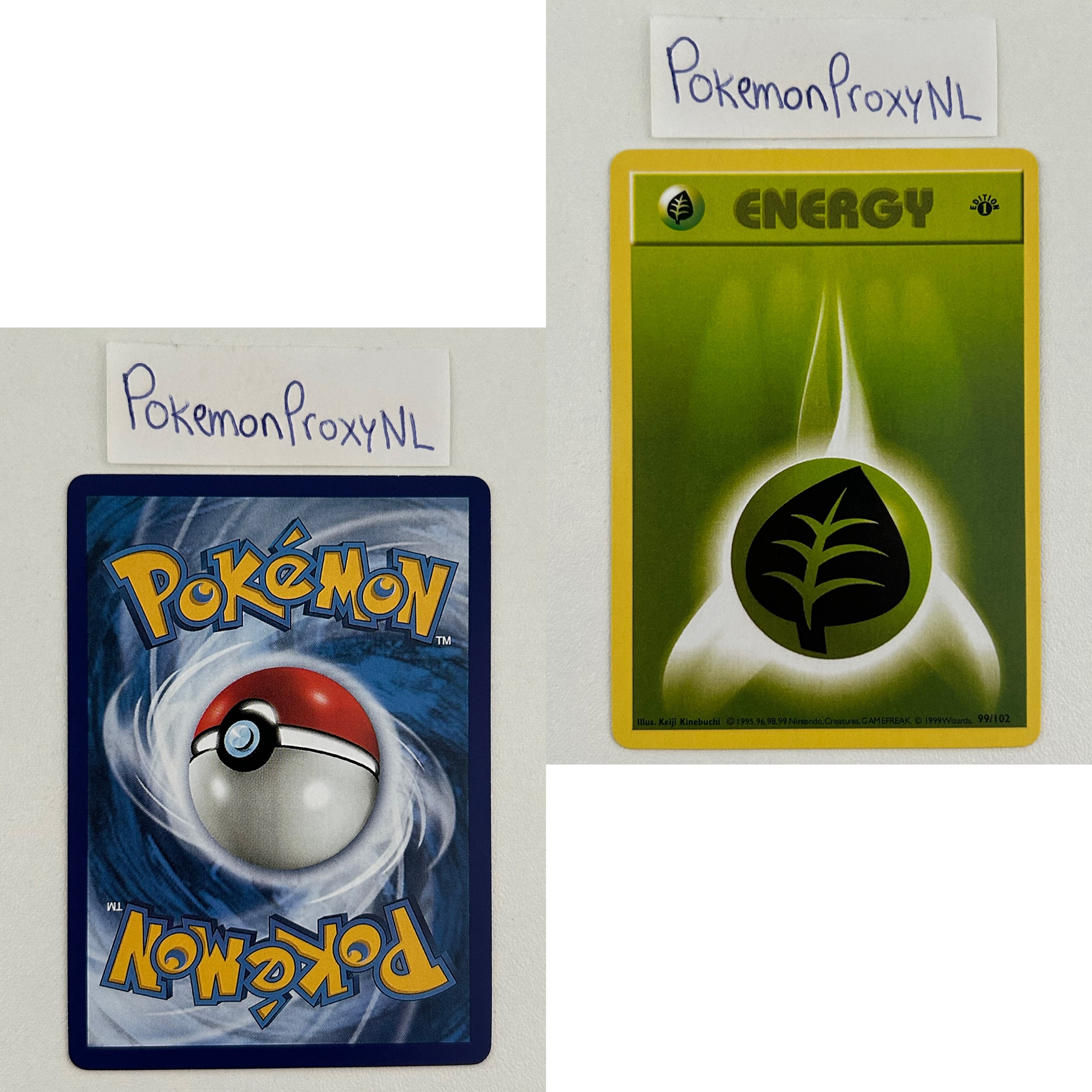 Base Set Set (first edition + shadowless) (BS) / 1/102 - 102/102 / 1999 / PROXY Pokémon TCG card(s)