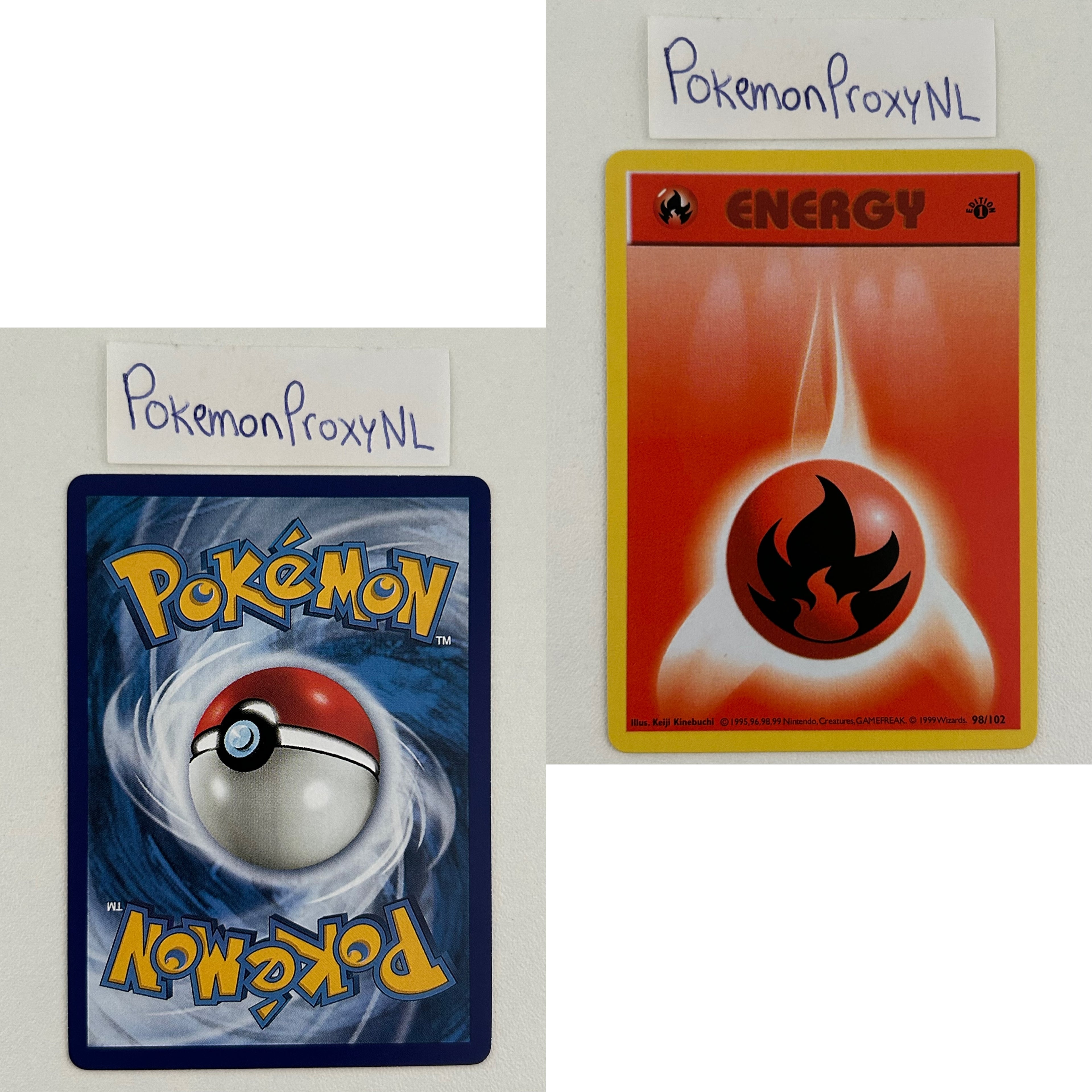 Base Set Set (first edition + shadowless) (BS) / 1/102 - 102/102 / 1999 / PROXY Pokémon TCG card(s)