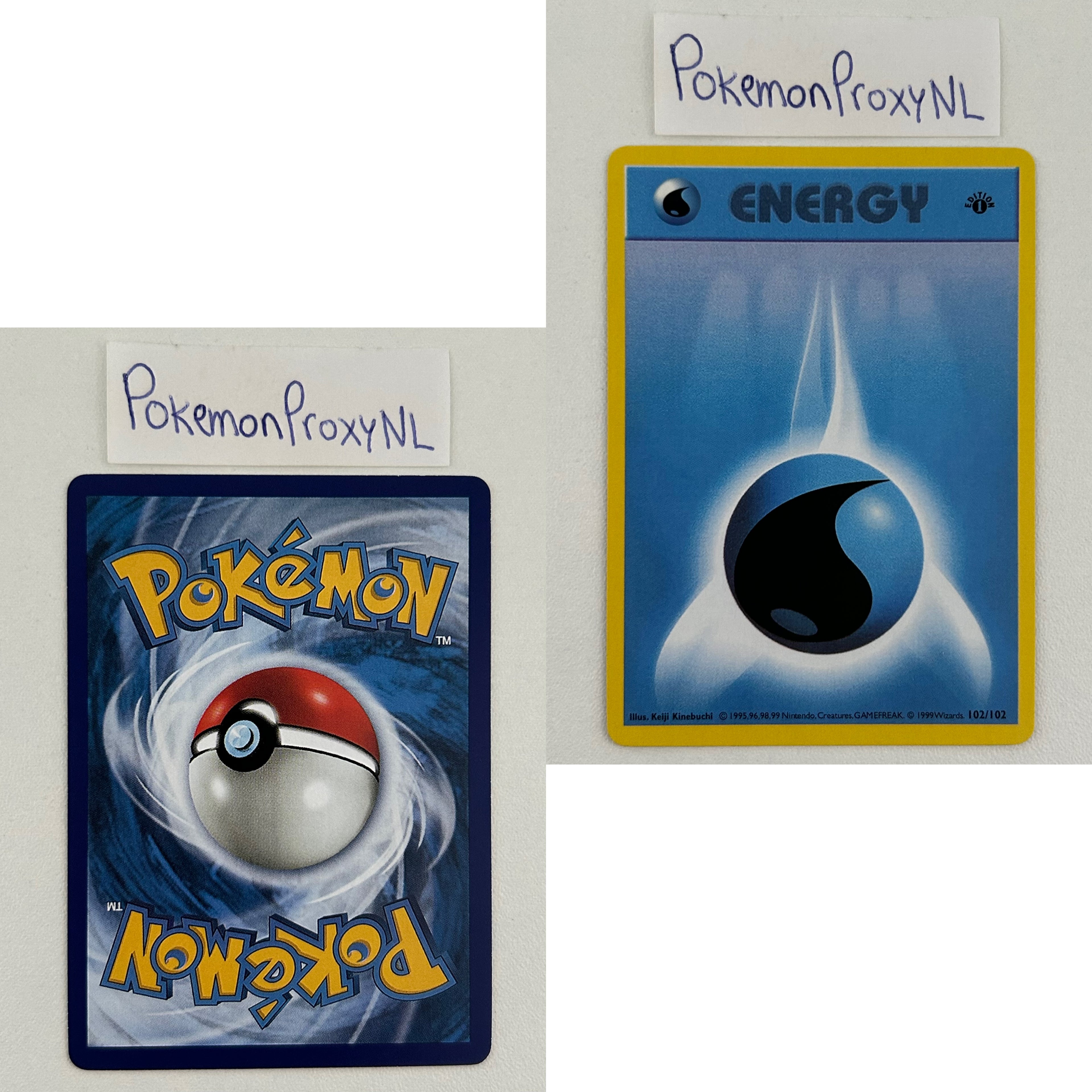 Base Set Set (first edition + shadowless) (BS) / 1/102 - 102/102 / 1999 / PROXY Pokémon TCG card(s)