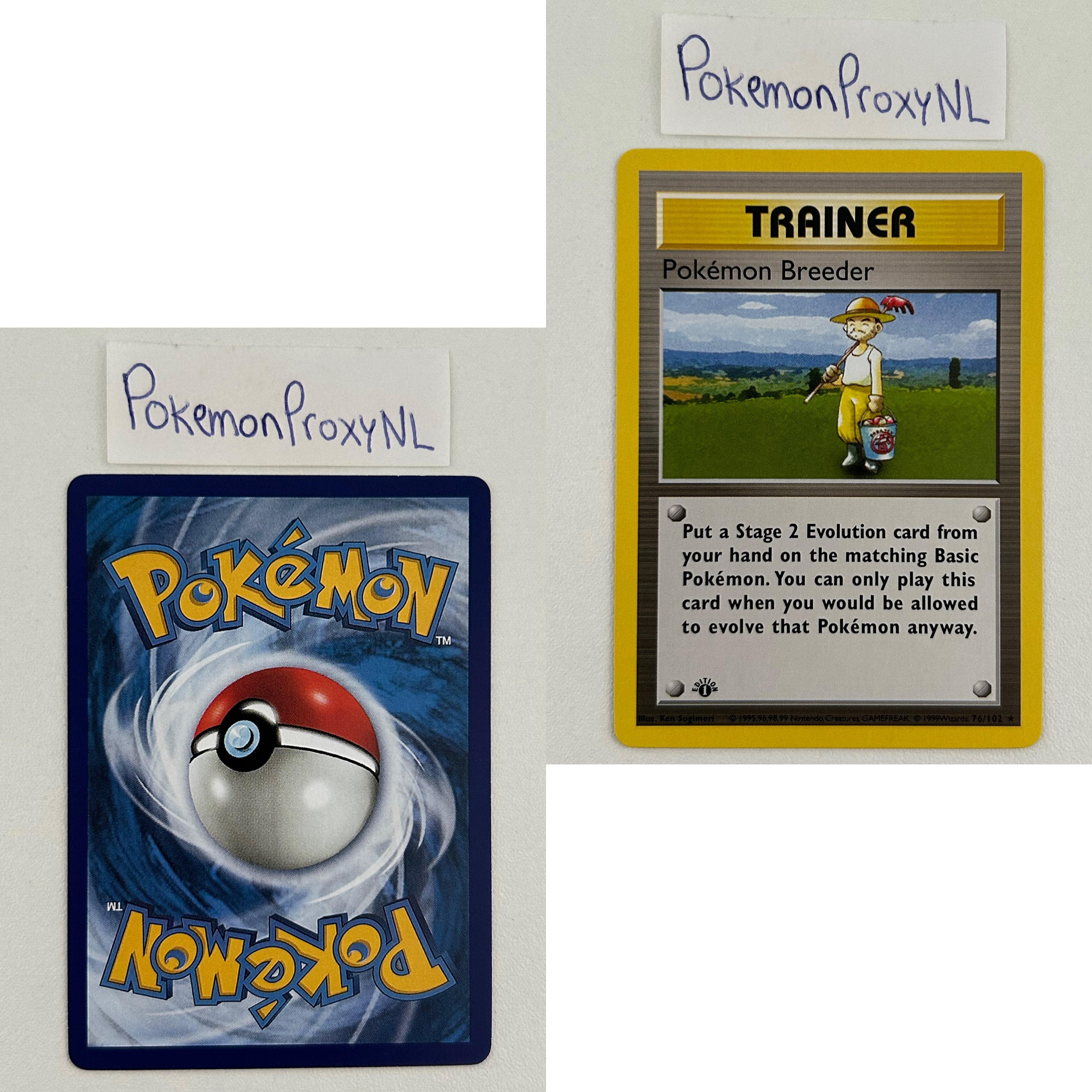 Base Set Set (first edition + shadowless) (BS) / 1/102 - 102/102 / 1999 / PROXY Pokémon TCG card(s)