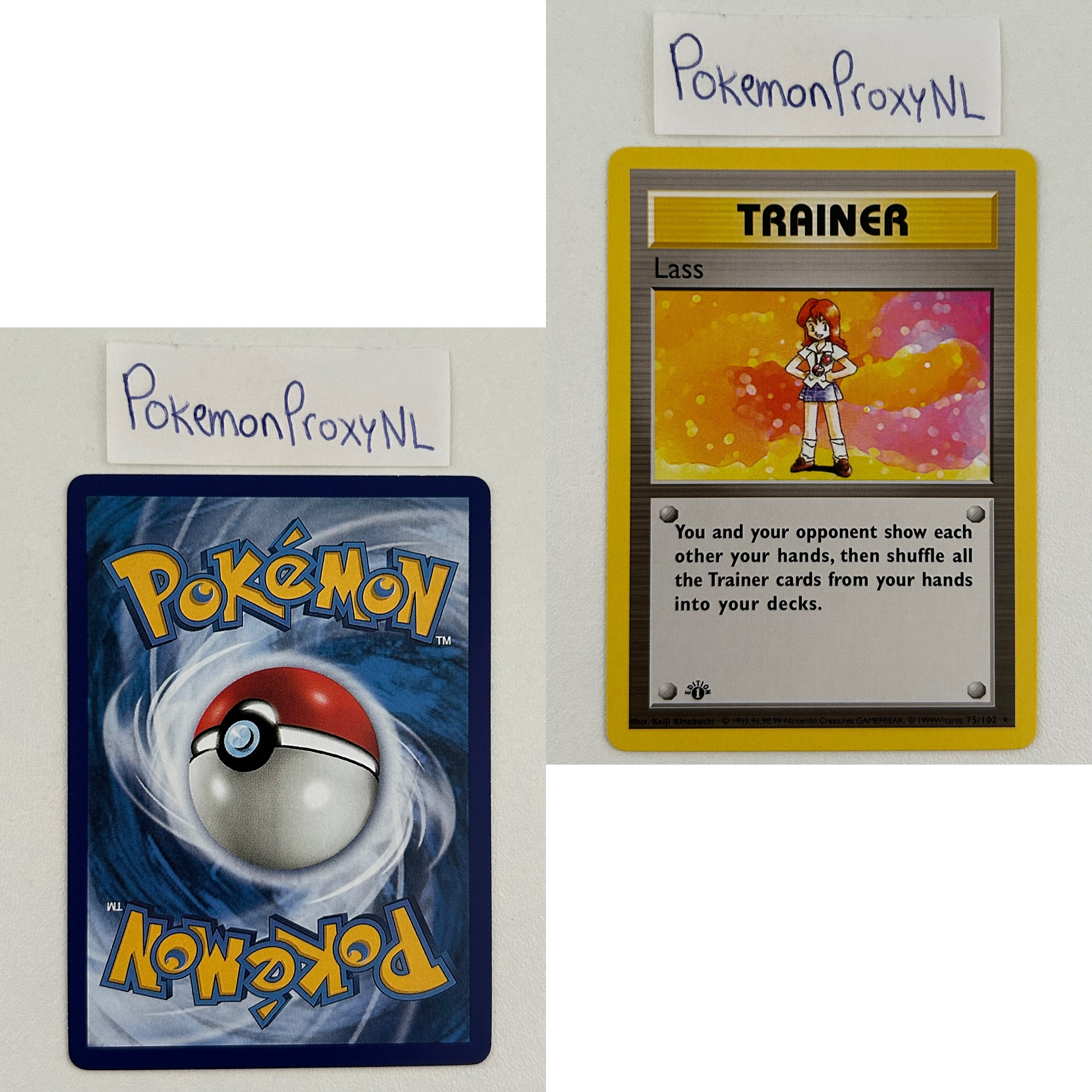 Base Set Set (first edition + shadowless) (BS) / 1/102 - 102/102 / 1999 / PROXY Pokémon TCG card(s)