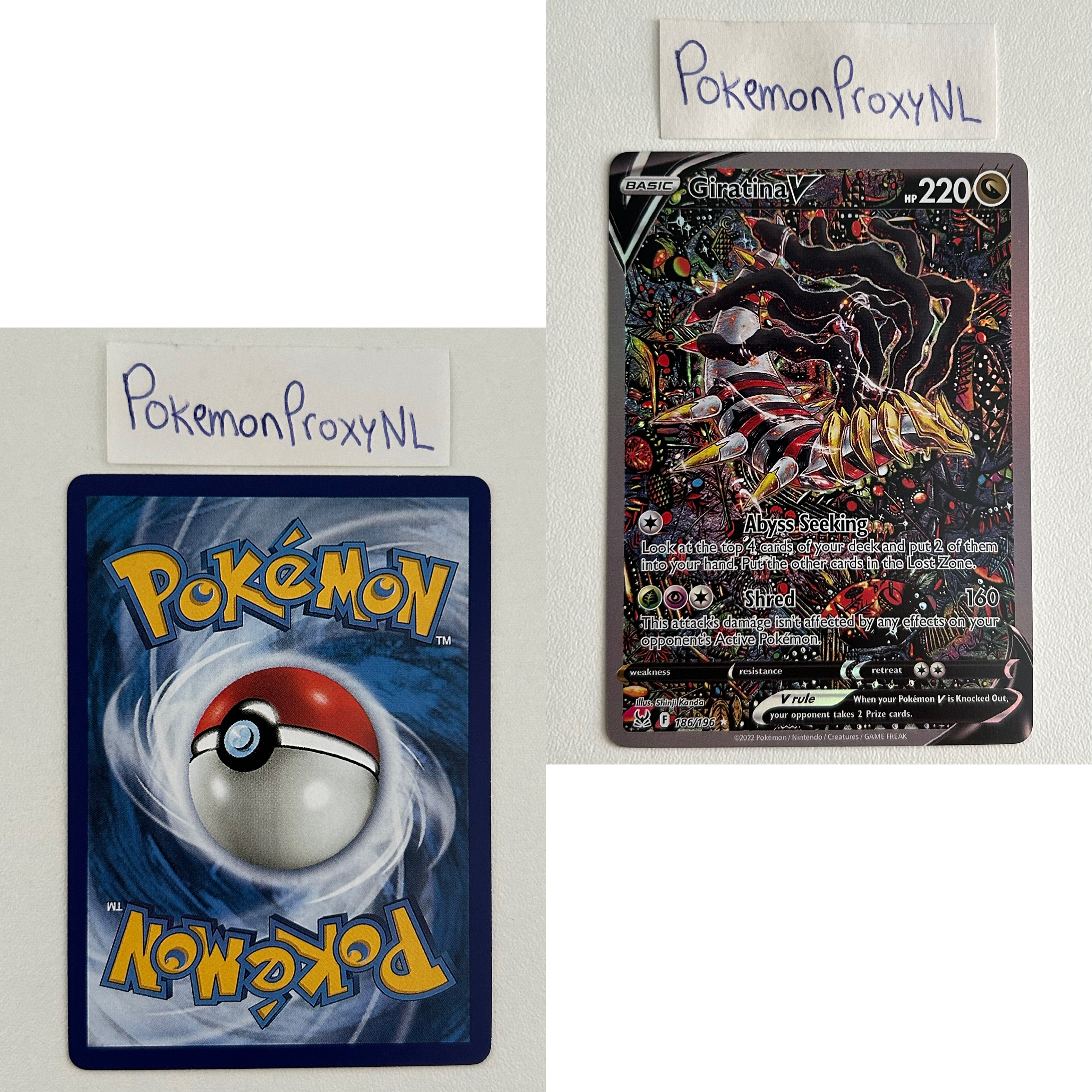 Lost Origins Set (LOR) / 001/196 - TG30/TG30 / 2022 / PROXY Pokémon TCG card(s)