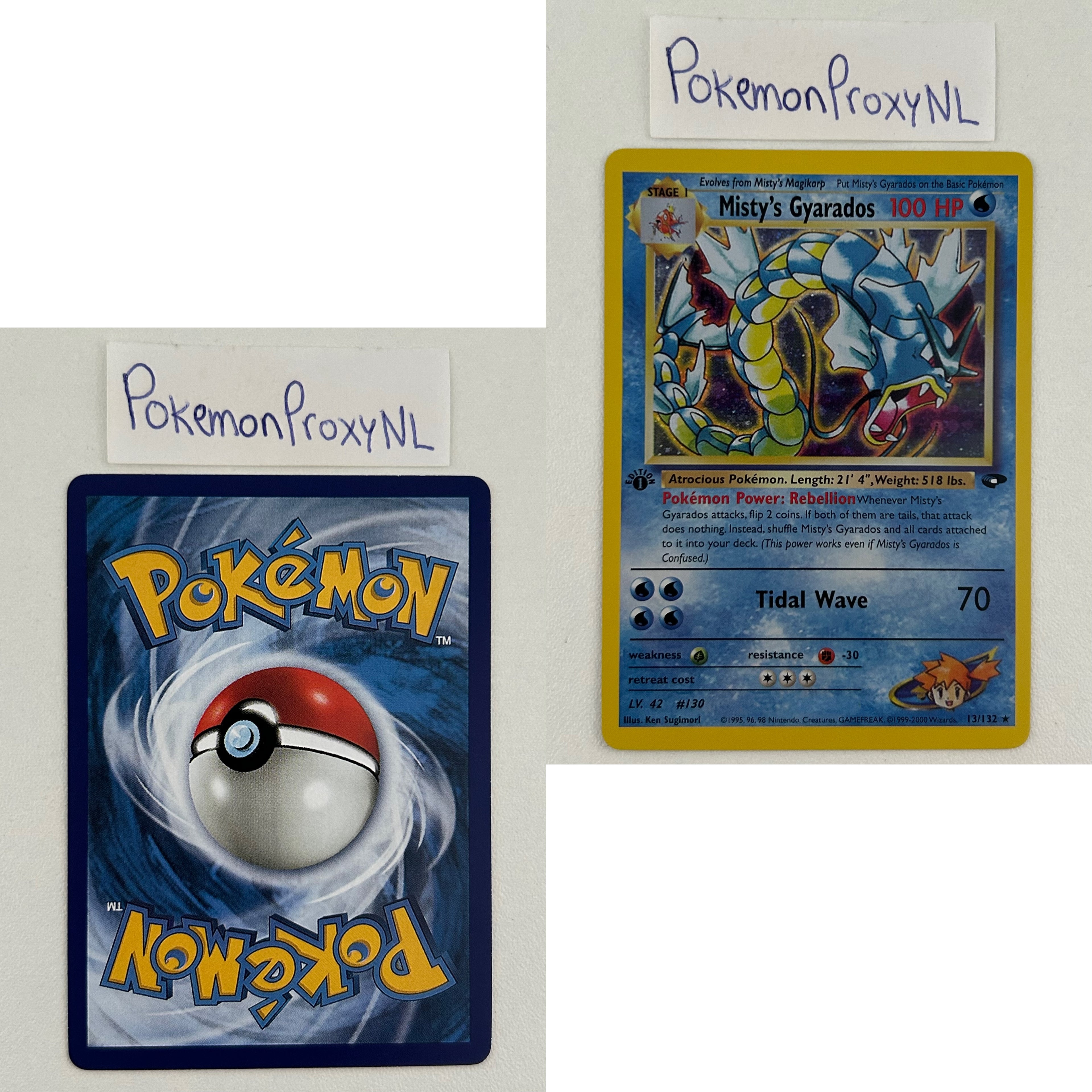 Gym Challenge Set (first edition) (G2) / 1/132 - 132/132 / 1999 / PROXY Pokémon TCG card(s)