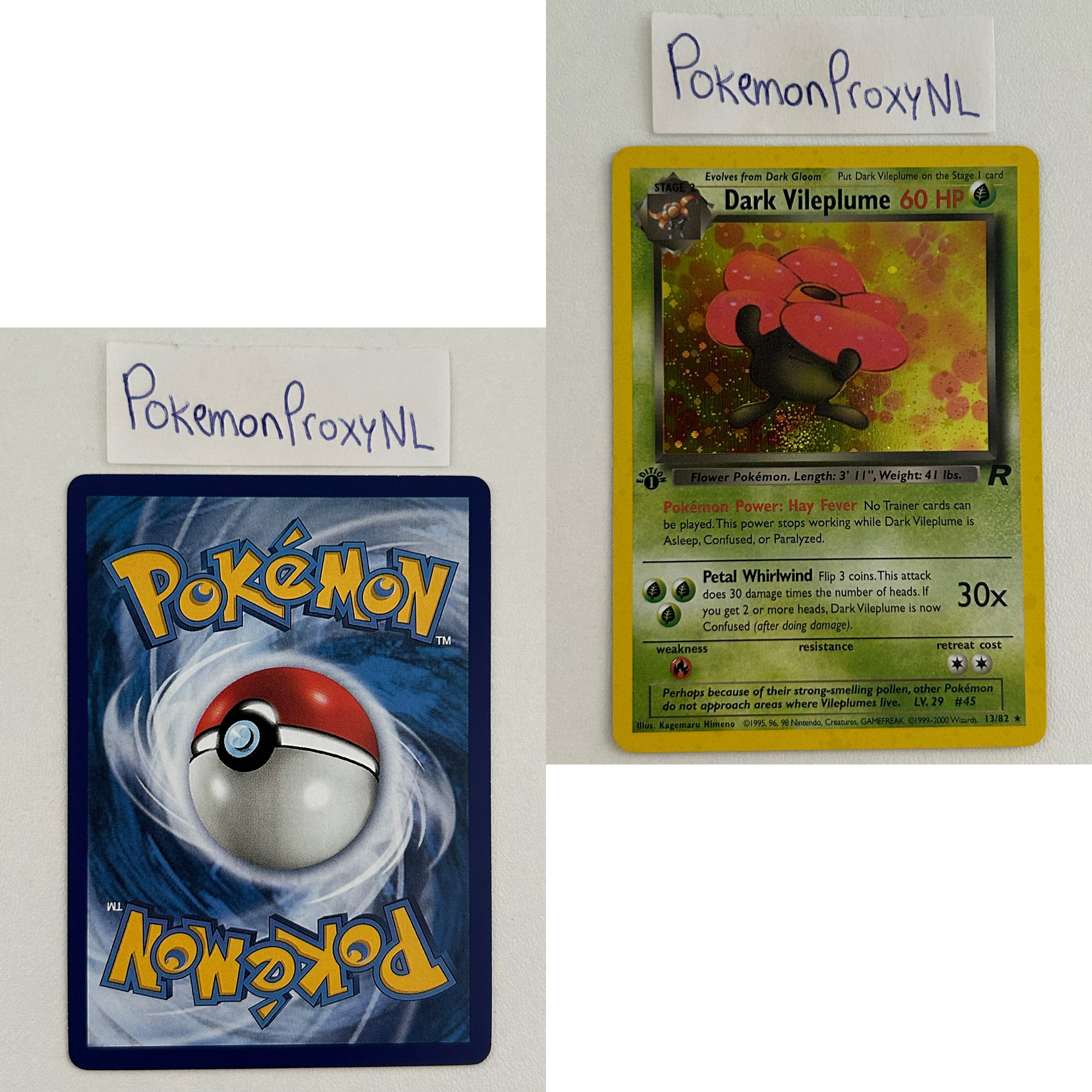 Team Rocket Set (first edition) (RO) / 1/82 - 83/82 / 1999 / PROXY Pokémon TCG card(s)
