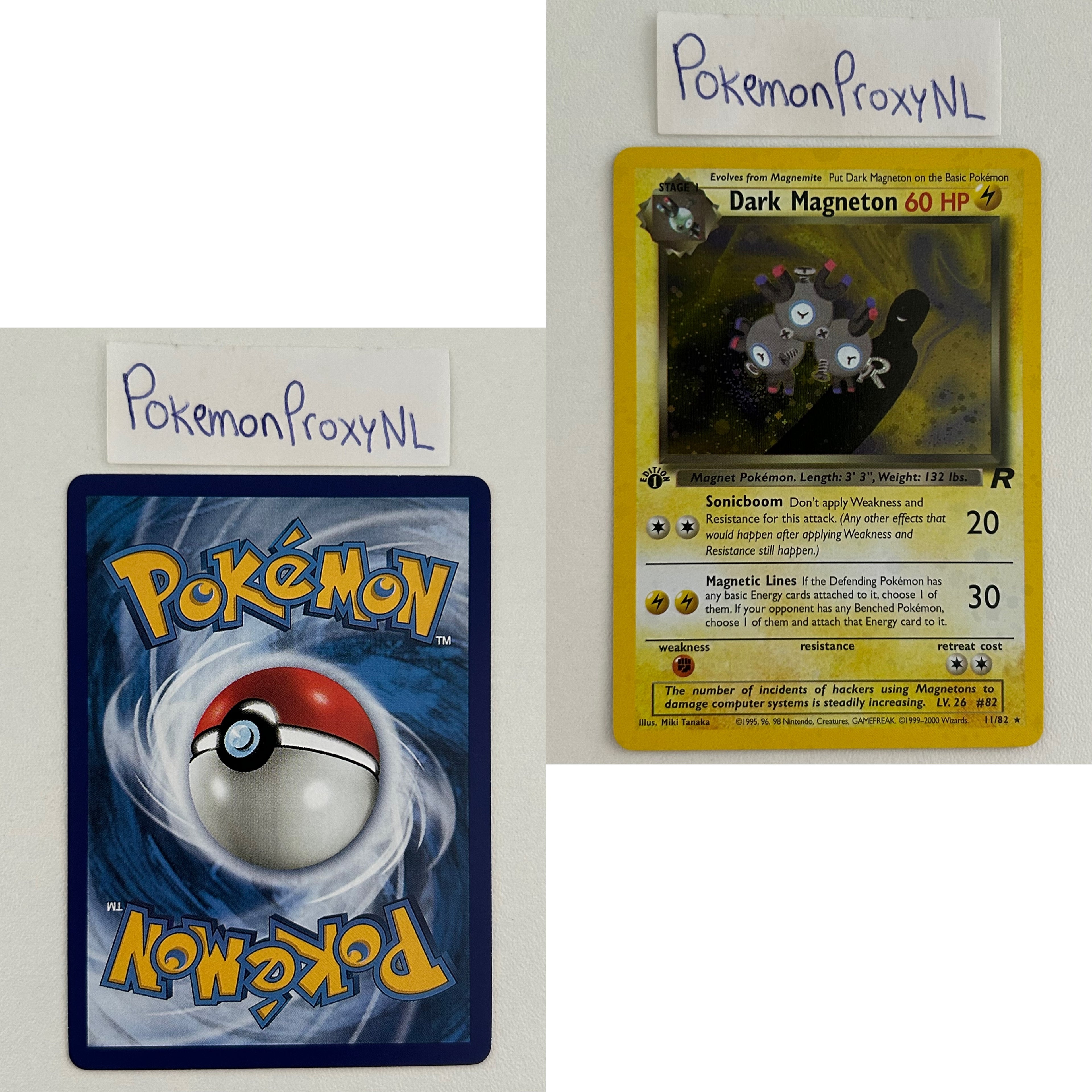 Team Rocket Set (first edition) (RO) / 1/82 - 83/82 / 1999 / PROXY Pokémon TCG card(s)