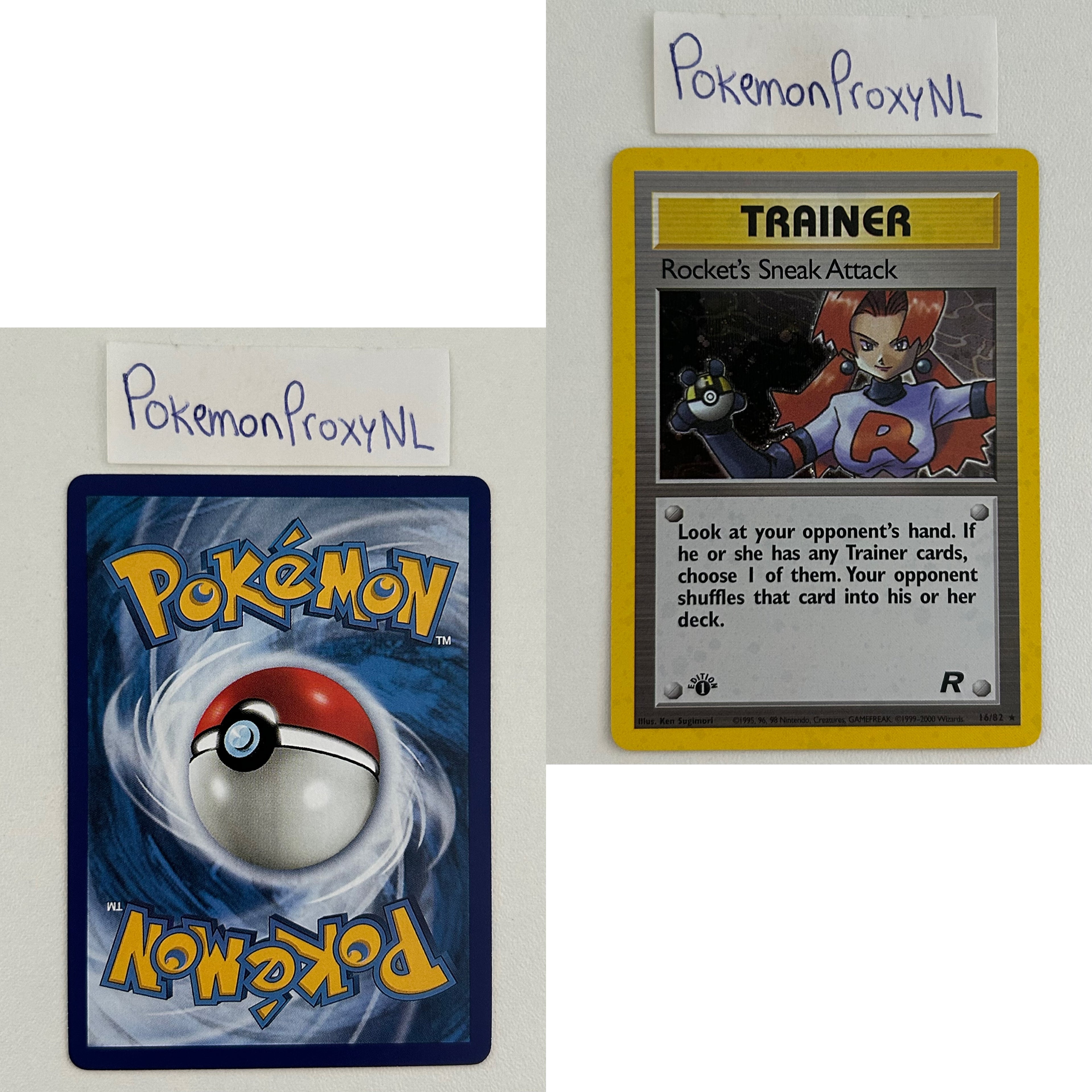 Team Rocket Set (first edition) (RO) / 1/82 - 83/82 / 1999 / PROXY Pokémon TCG card(s)