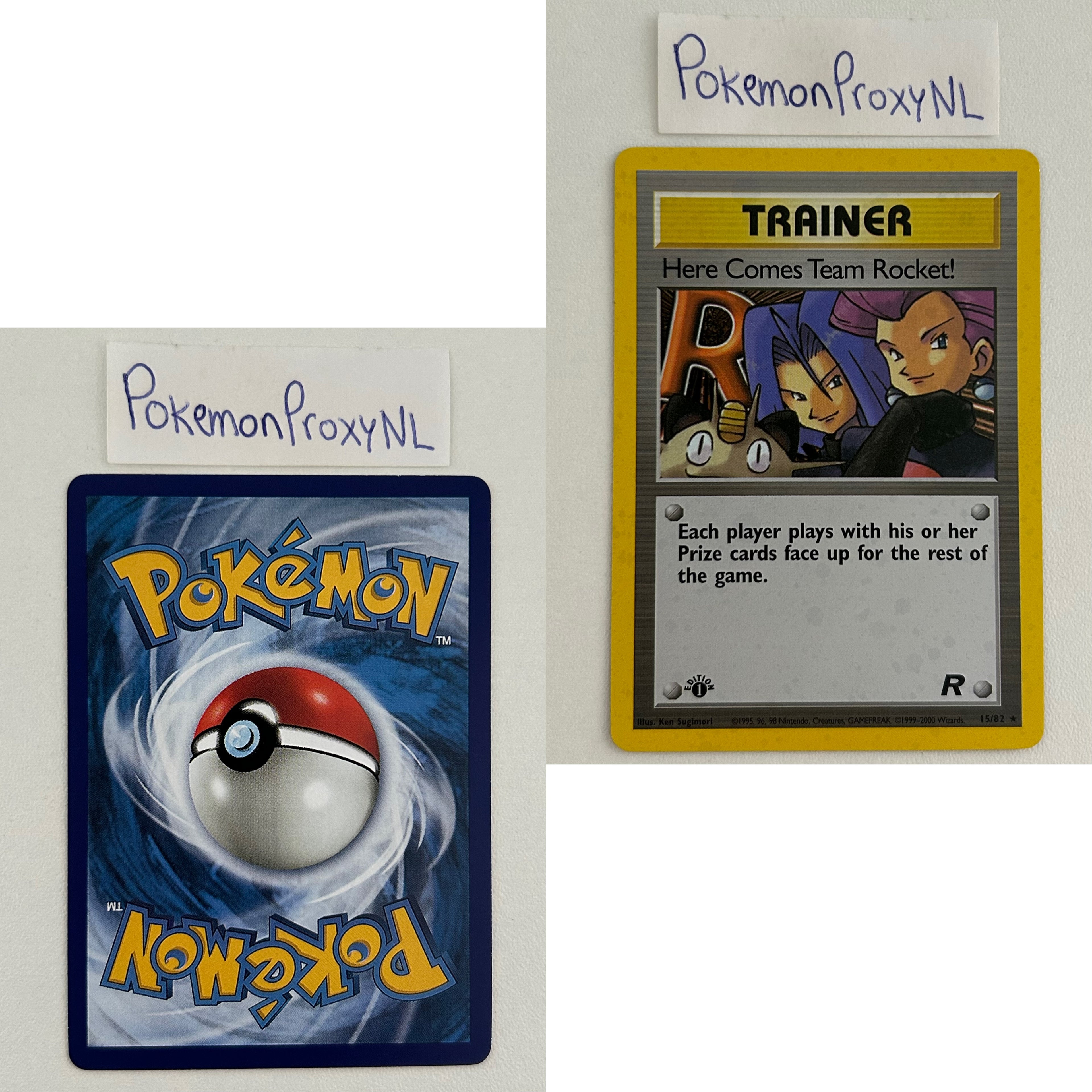 Team Rocket Set (first edition) (RO) / 1/82 - 83/82 / 1999 / PROXY Pokémon TCG card(s)