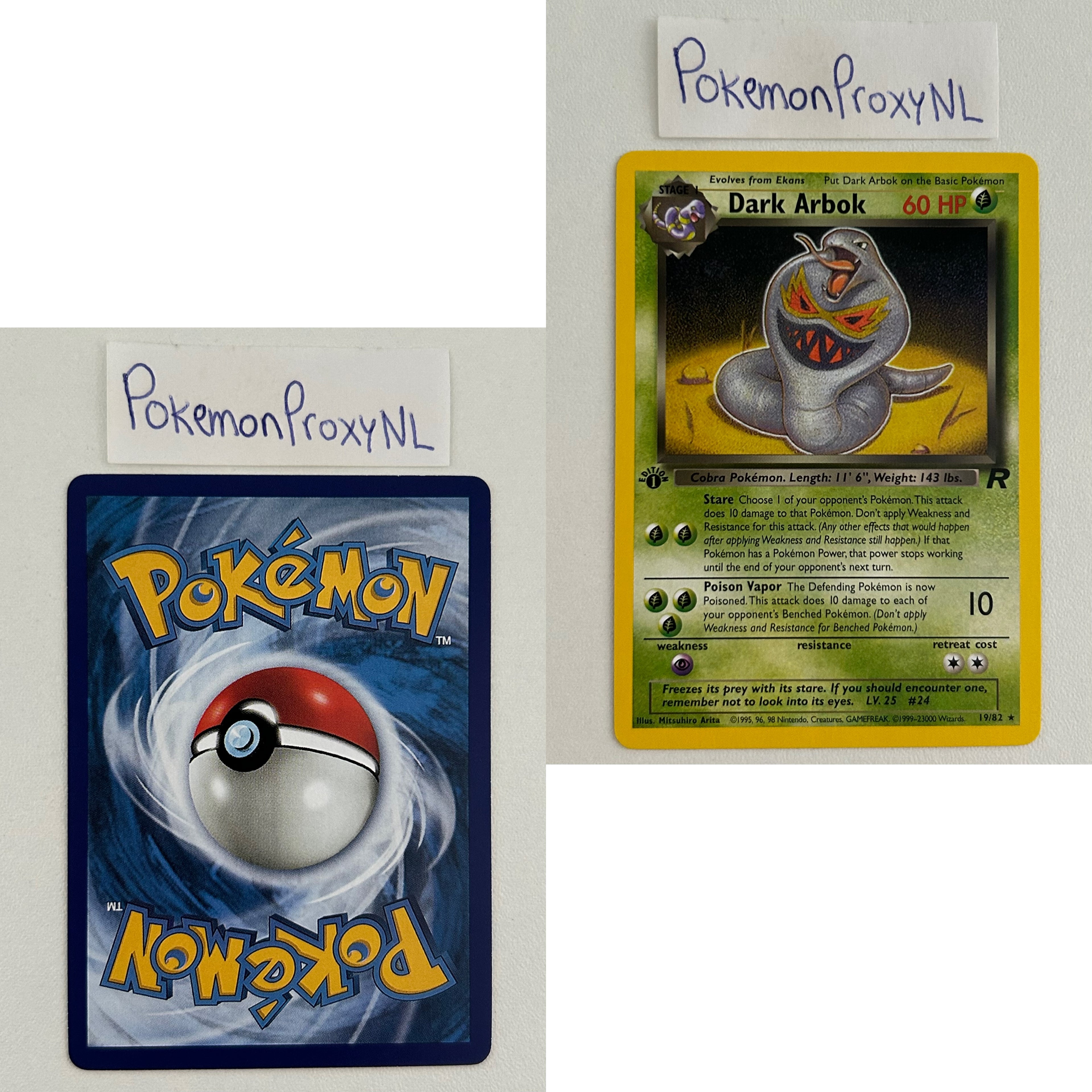 Team Rocket Set (first edition) (RO) / 1/82 - 83/82 / 1999 / PROXY Pokémon TCG card(s)