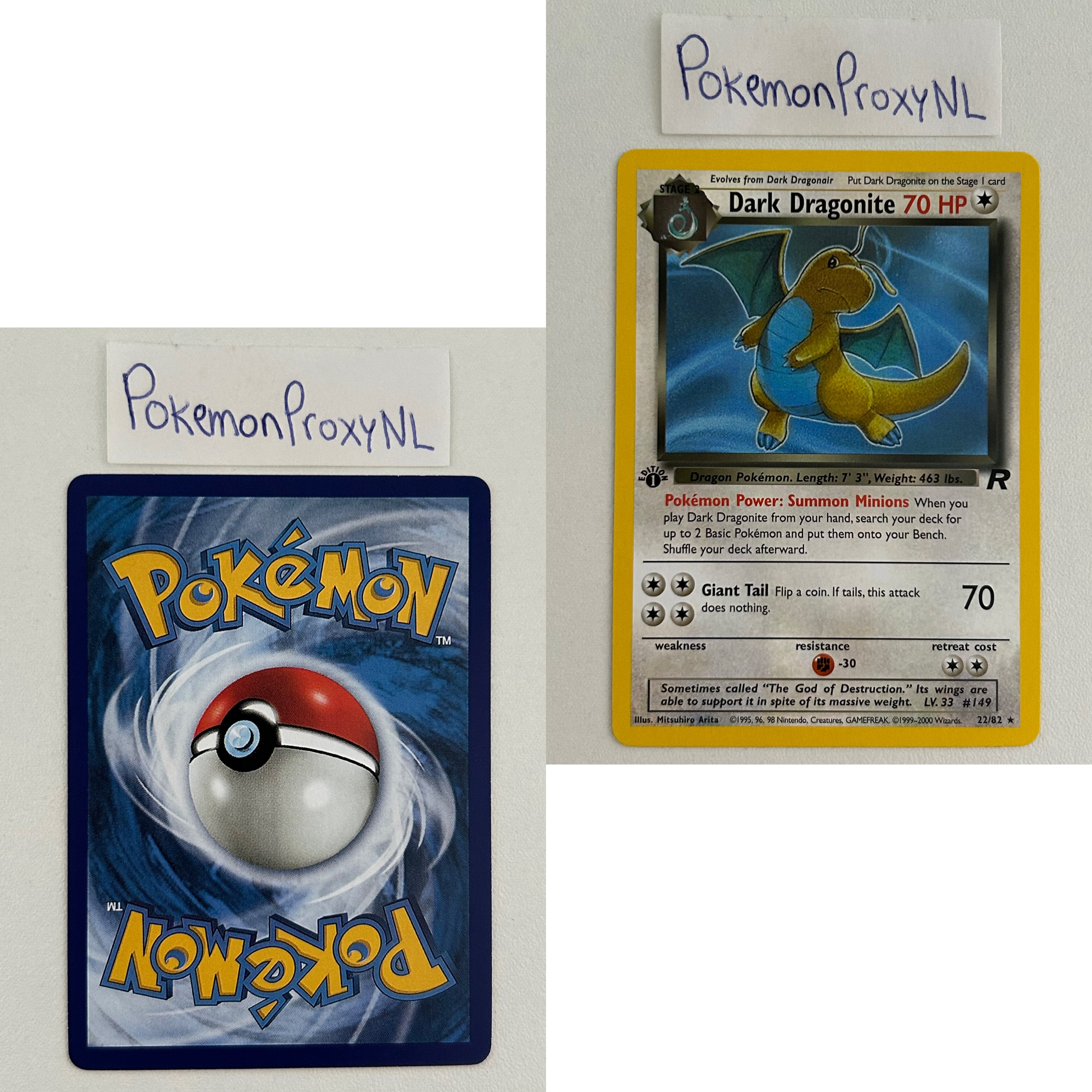 Team Rocket Set (first edition) (RO) / 1/82 - 83/82 / 1999 / PROXY Pokémon TCG card(s)