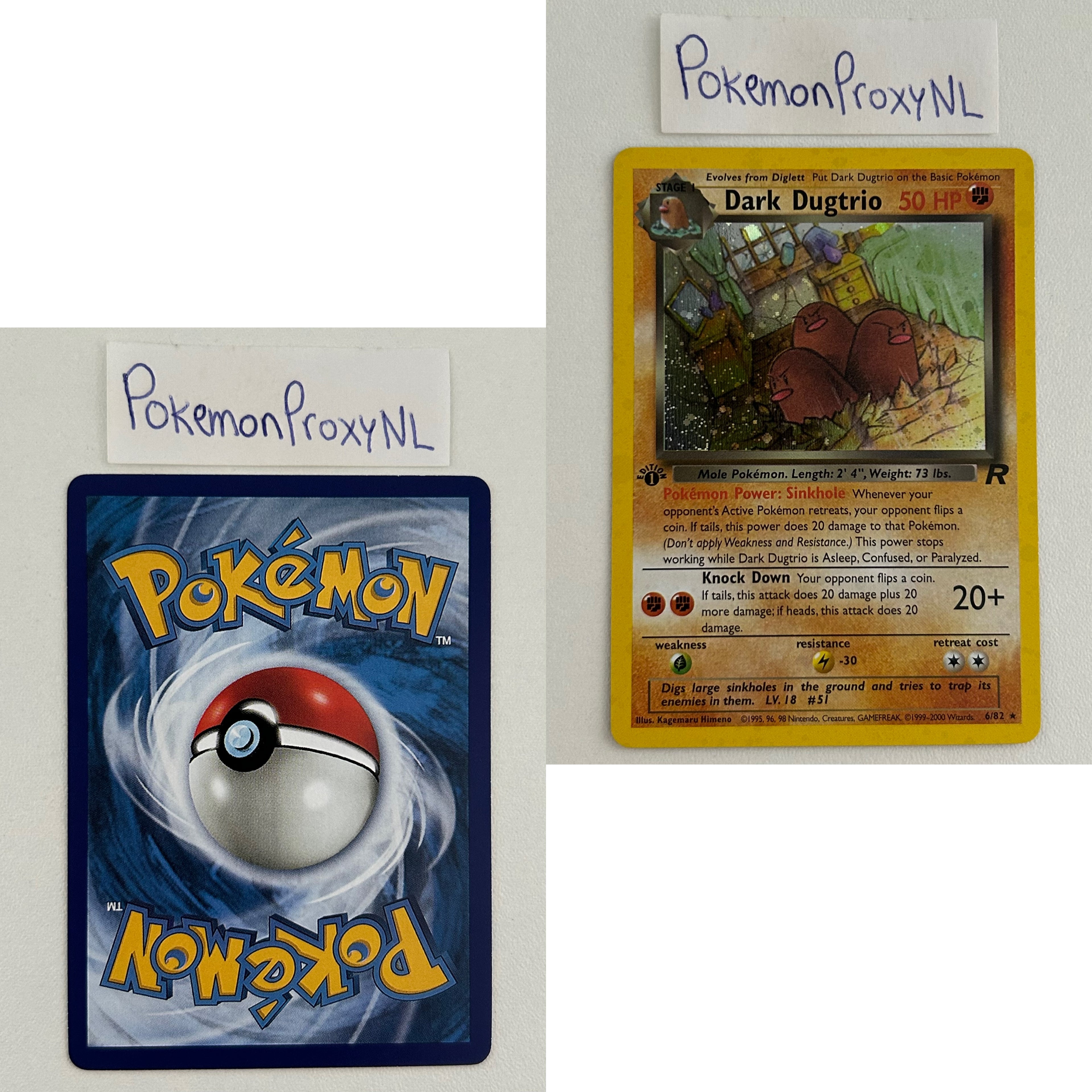 Team Rocket Set (first edition) (RO) / 1/82 - 83/82 / 1999 / PROXY Pokémon TCG card(s)