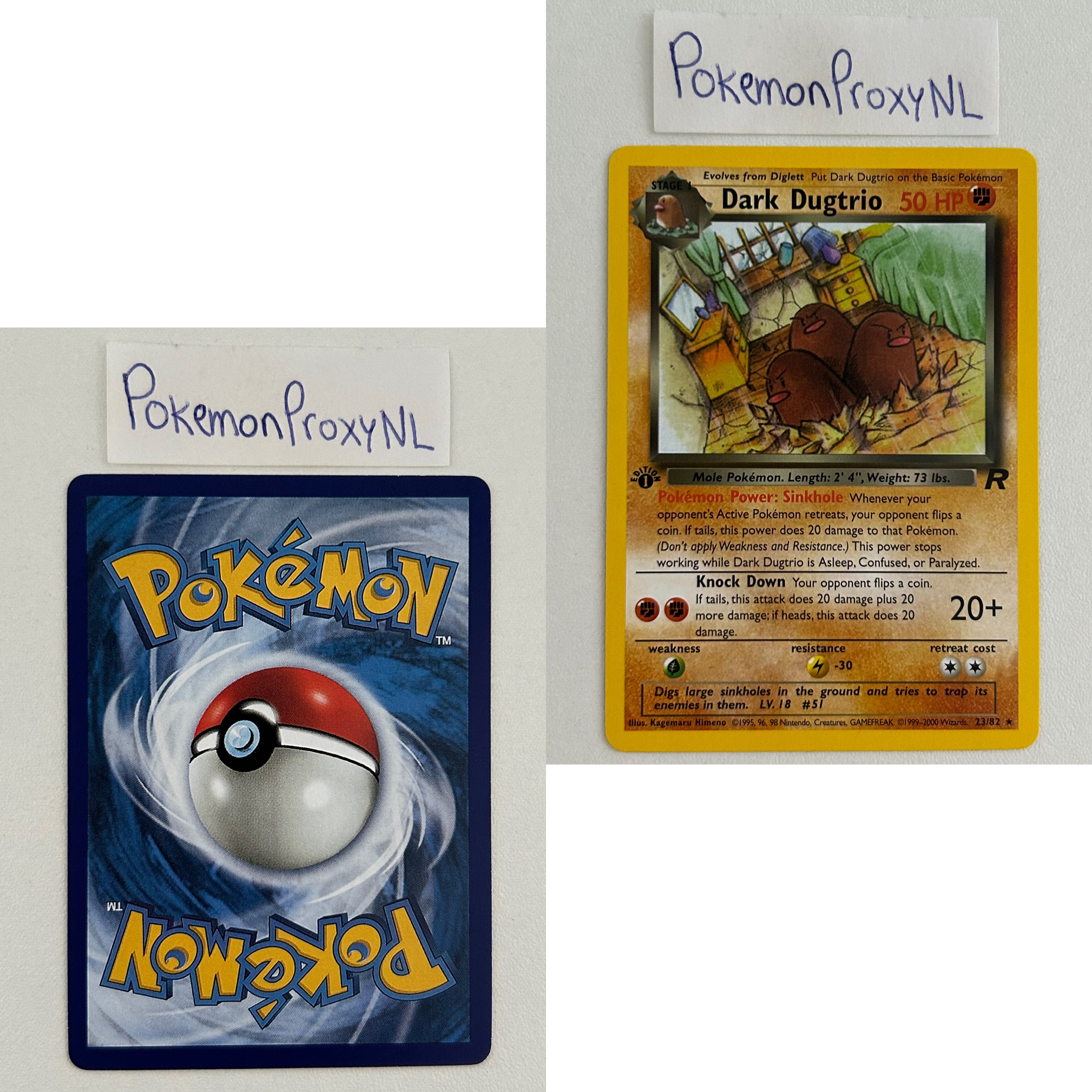 Team Rocket Set (first edition) (RO) / 1/82 - 83/82 / 1999 / PROXY Pokémon TCG card(s)