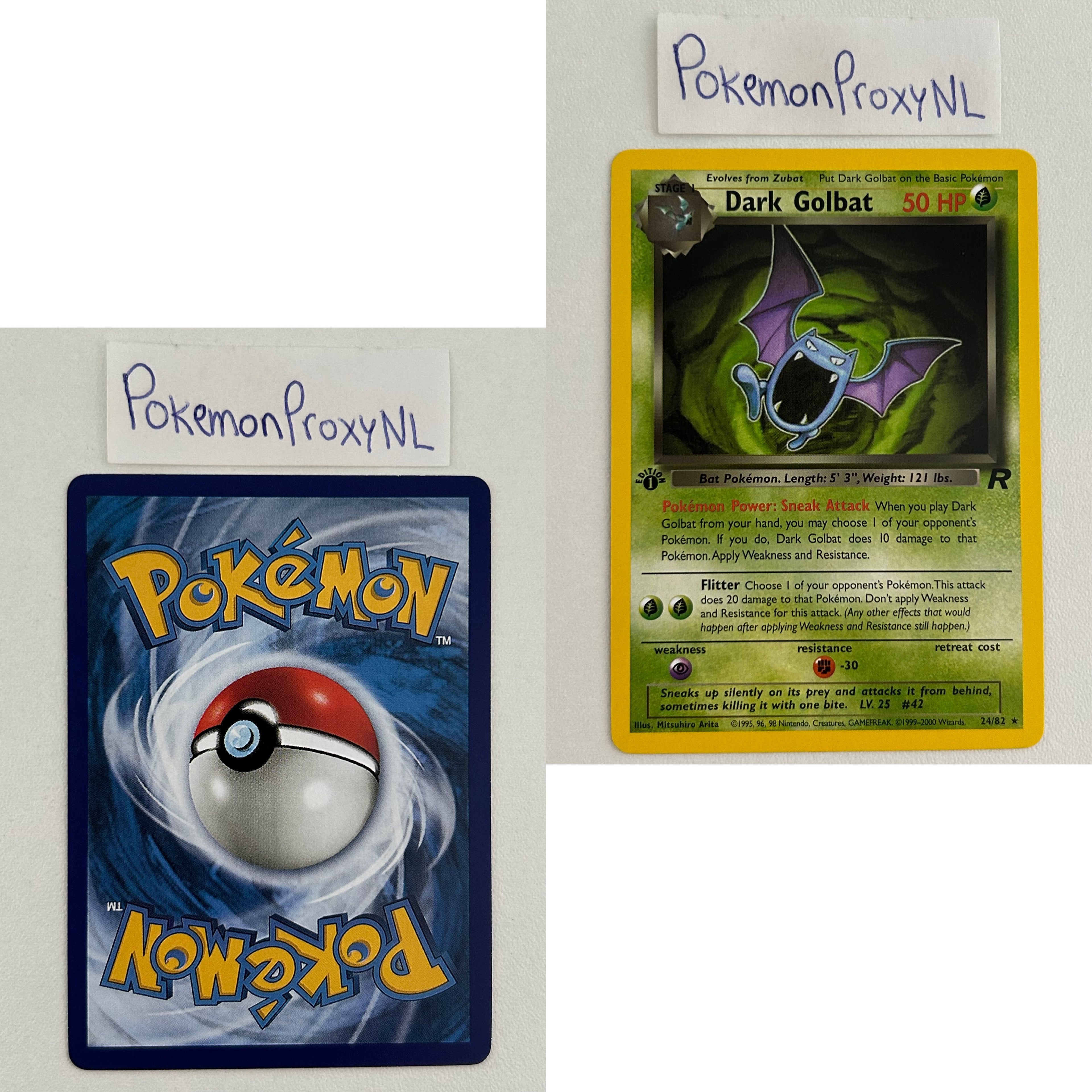 Team Rocket Set (first edition) (RO) / 1/82 - 83/82 / 1999 / PROXY Pokémon TCG card(s)