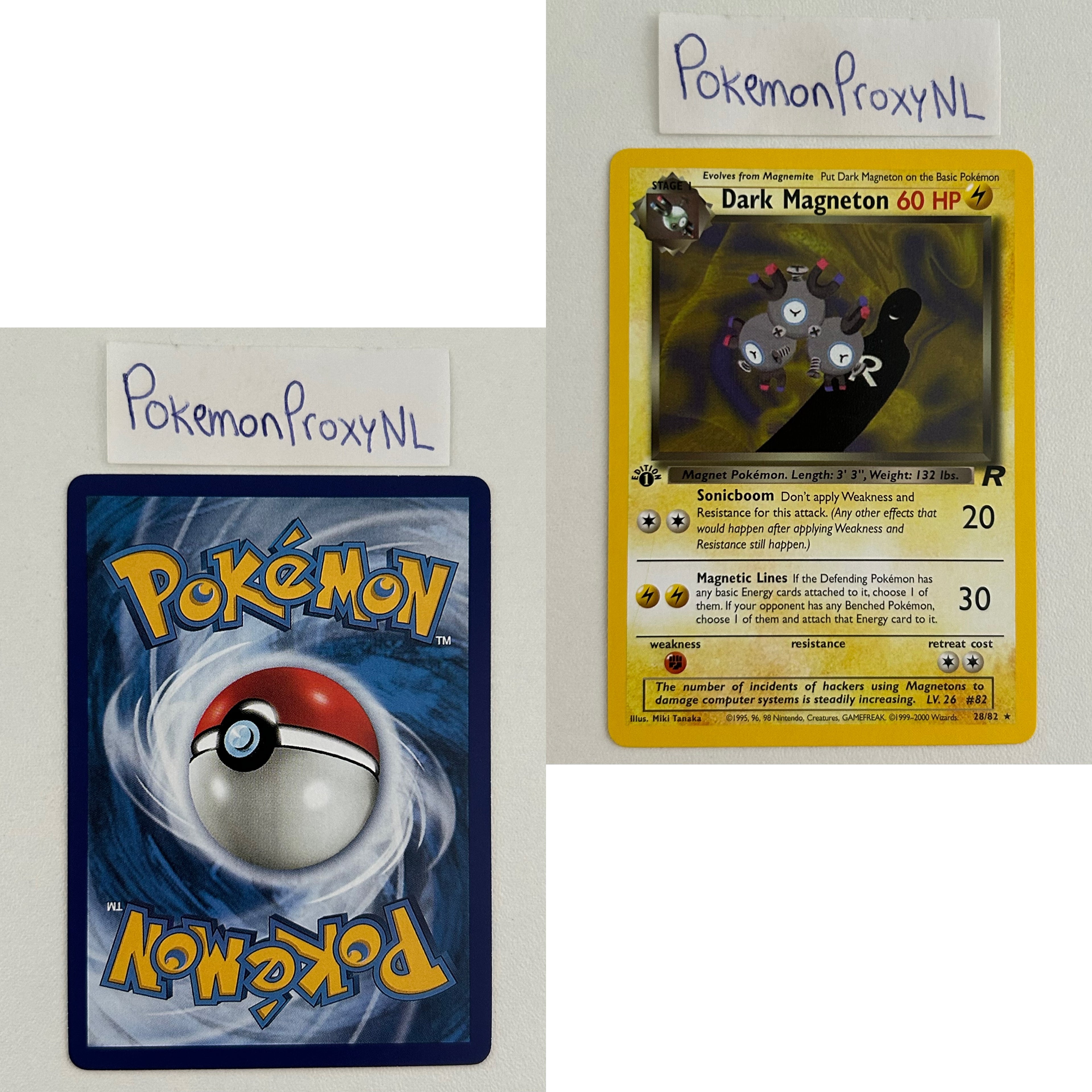 Team Rocket Set (first edition) (RO) / 1/82 - 83/82 / 1999 / PROXY Pokémon TCG card(s)