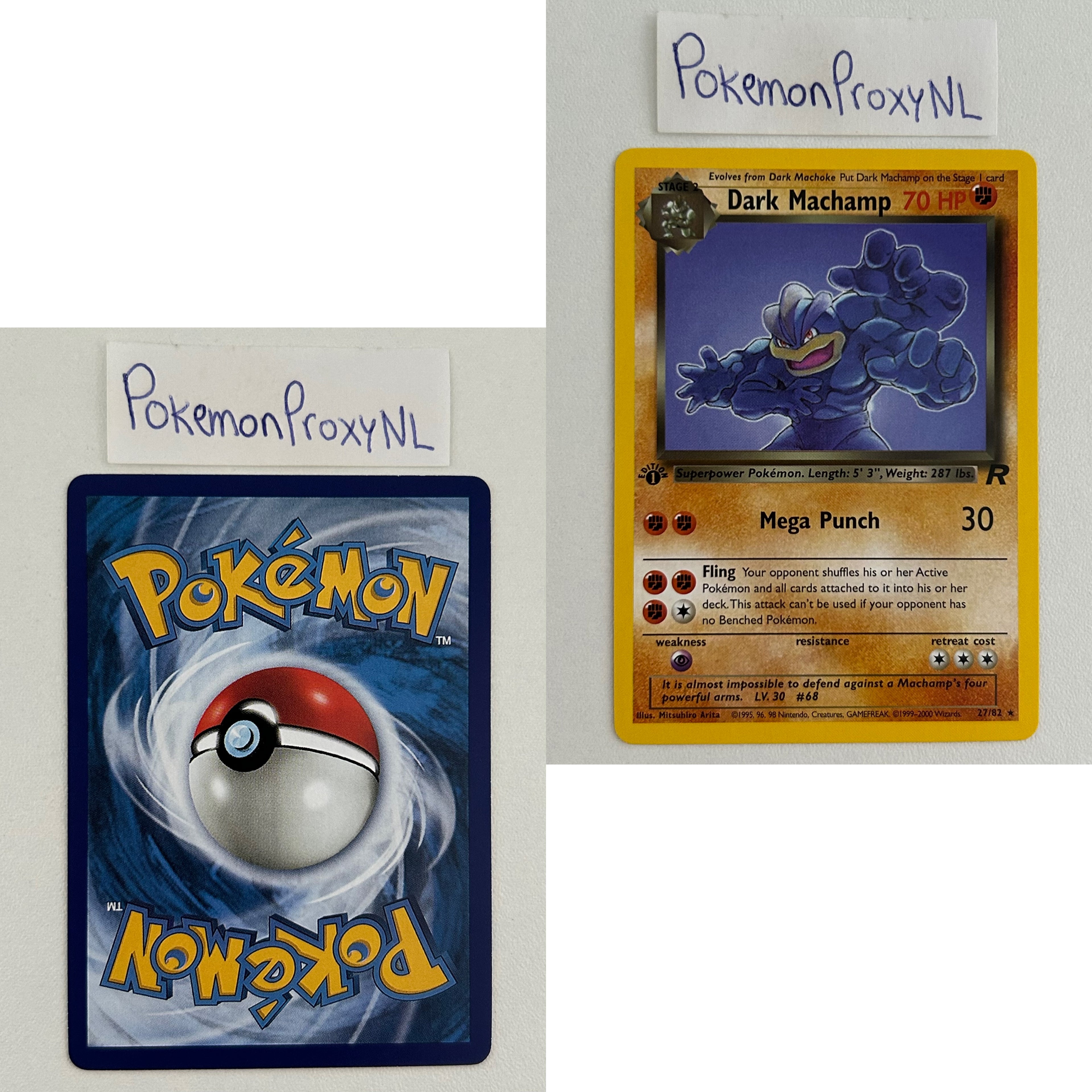 Team Rocket Set (first edition) (RO) / 1/82 - 83/82 / 1999 / PROXY Pokémon TCG card(s)