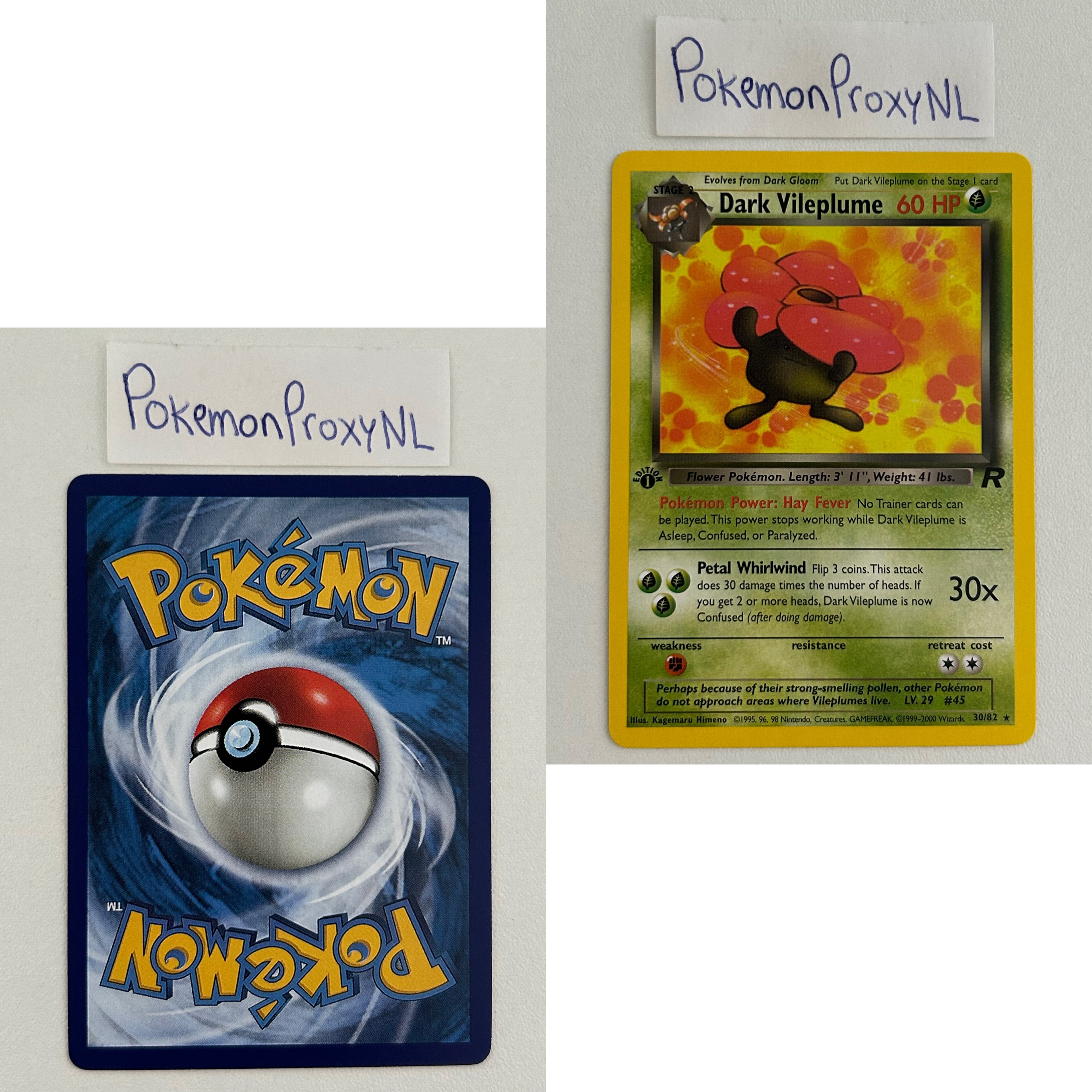 Team Rocket Set (first edition) (RO) / 1/82 - 83/82 / 1999 / PROXY Pokémon TCG card(s)