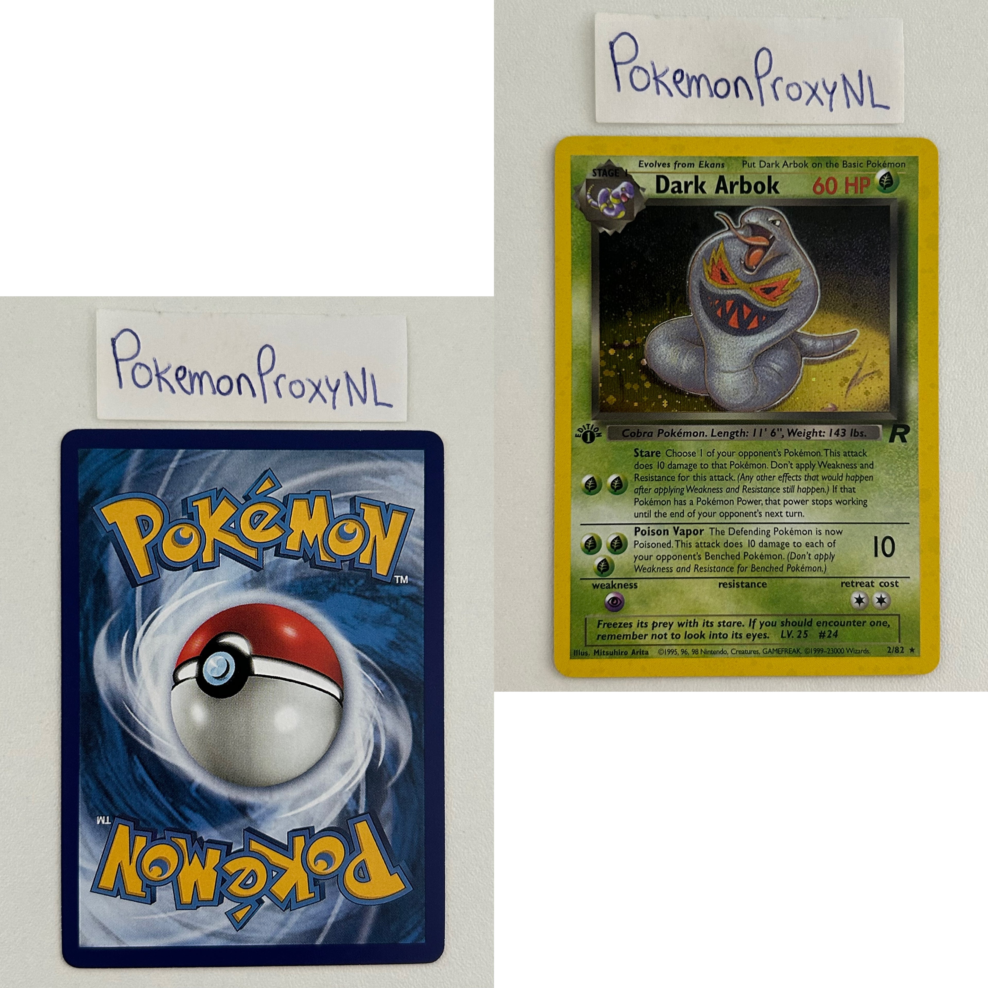 Team Rocket Set (first edition) (RO) / 1/82 - 83/82 / 1999 / PROXY Pokémon TCG card(s)