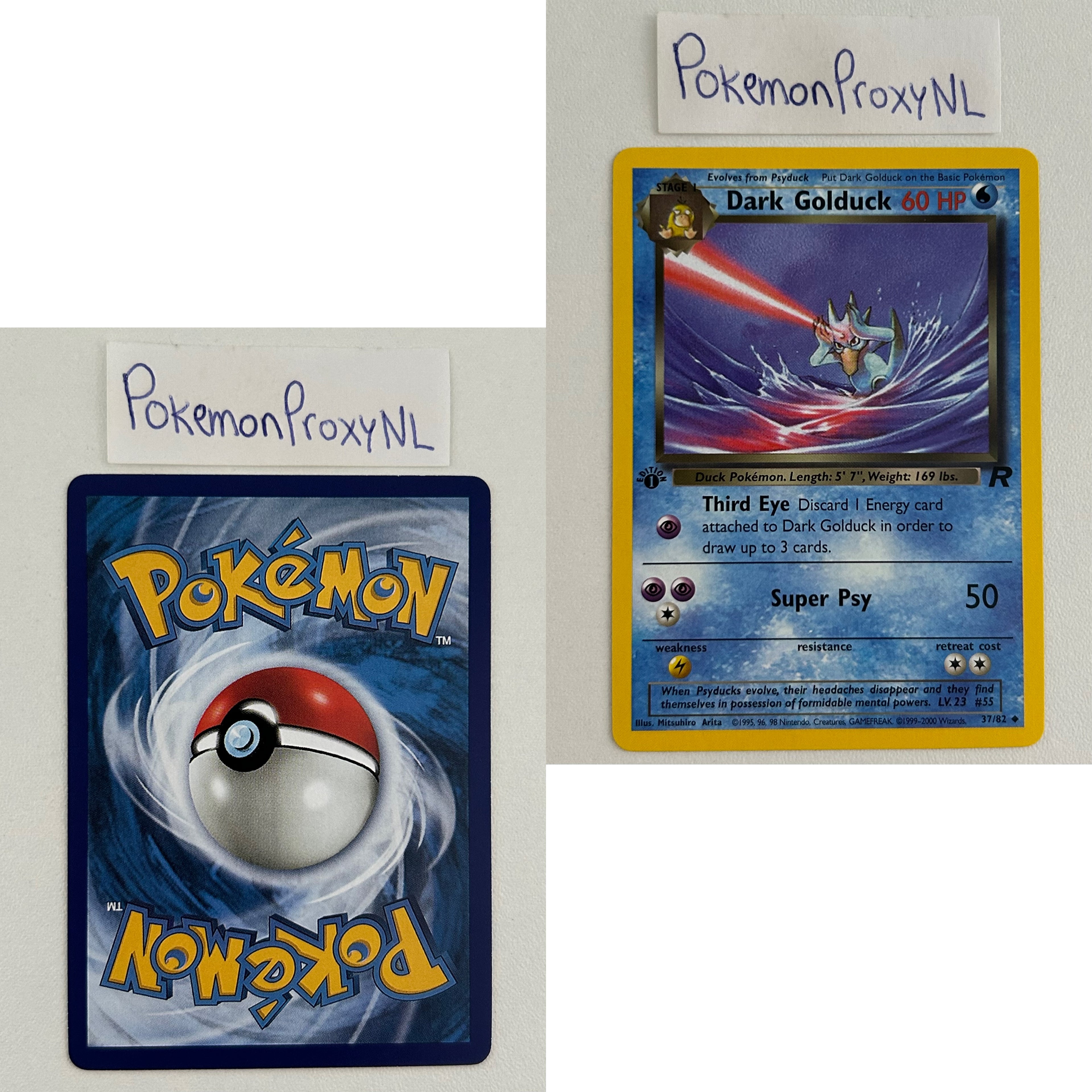 Team Rocket Set (first edition) (RO) / 1/82 - 83/82 / 1999 / PROXY Pokémon TCG card(s)