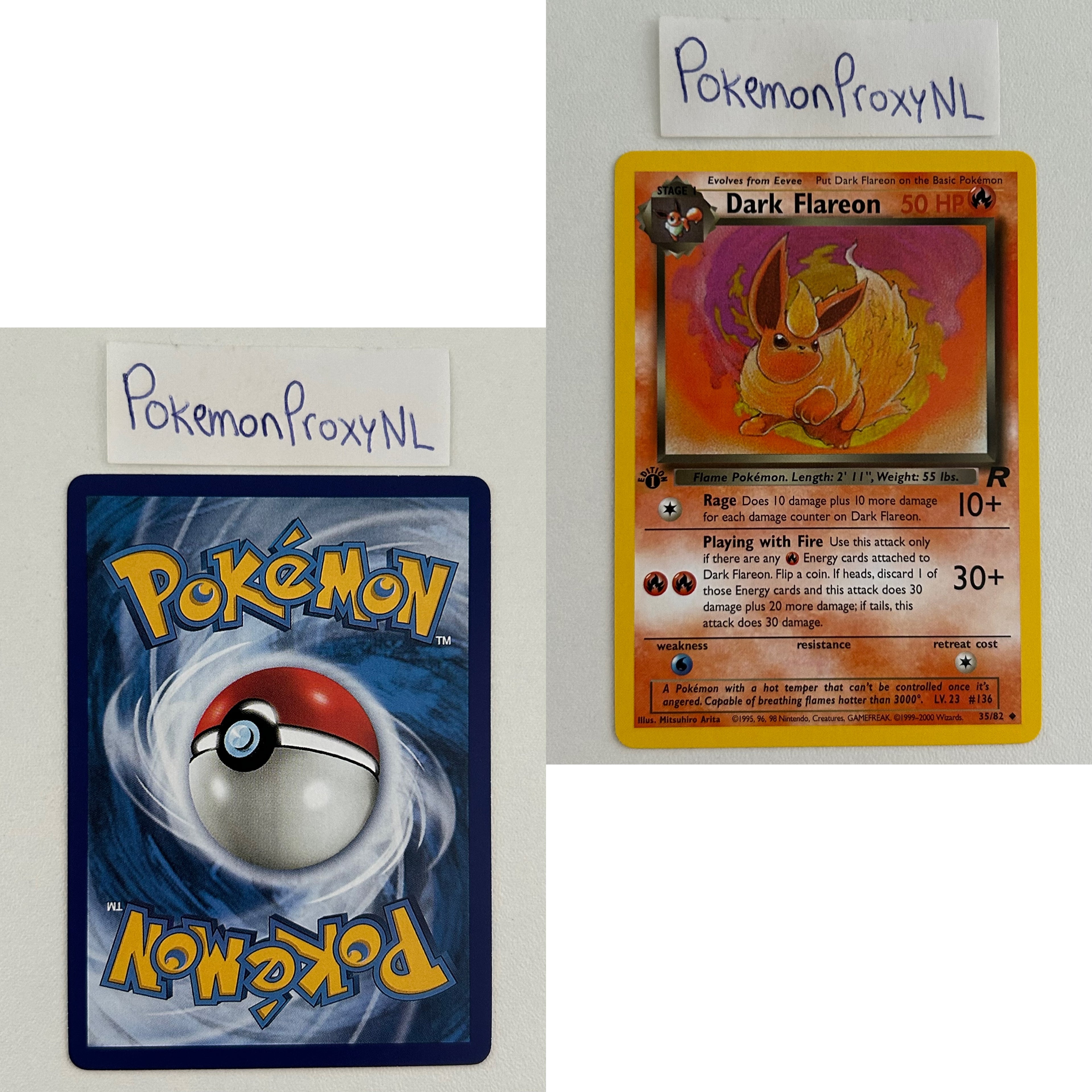 Team Rocket Set (first edition) (RO) / 1/82 - 83/82 / 1999 / PROXY Pokémon TCG card(s)