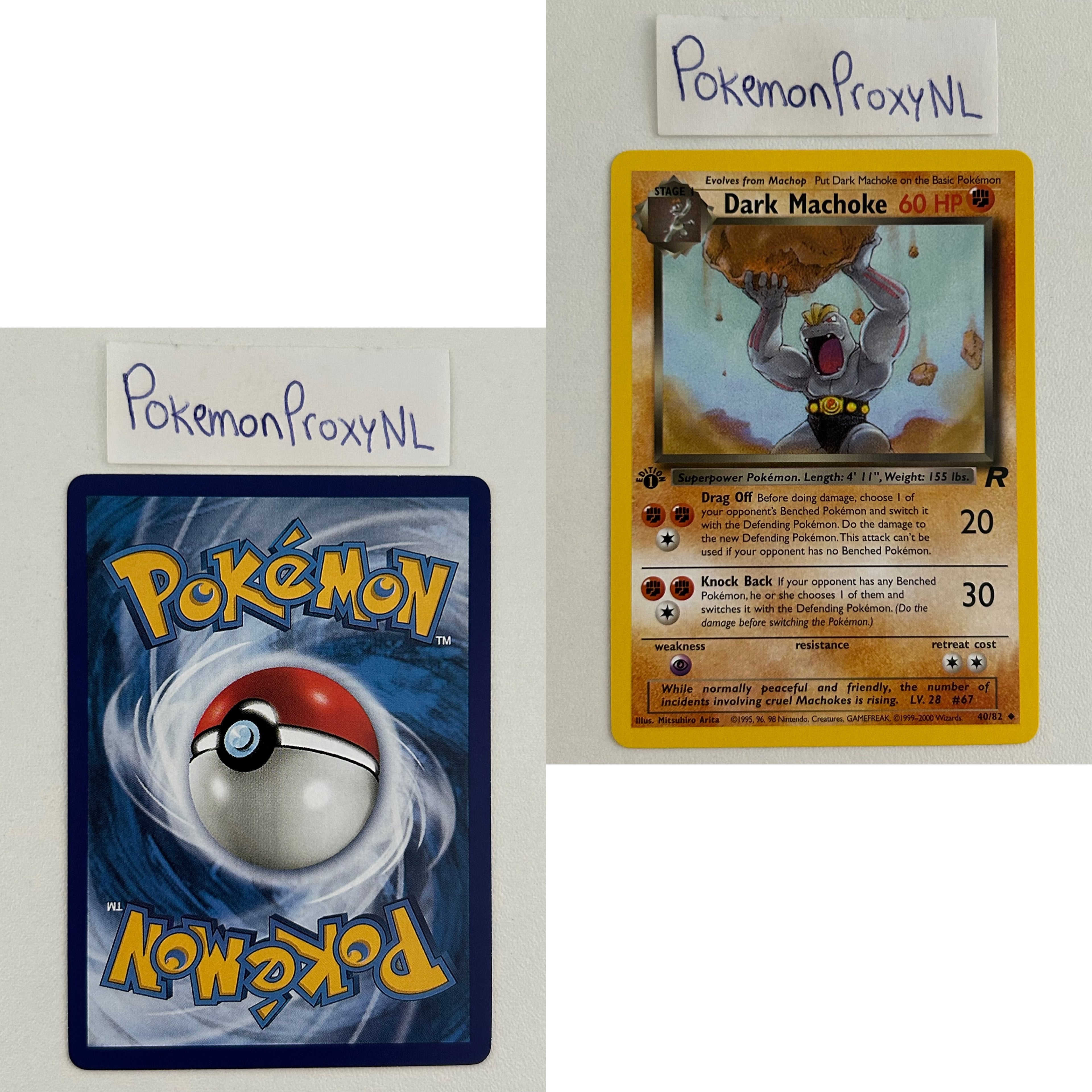 Team Rocket Set (first edition) (RO) / 1/82 - 83/82 / 1999 / PROXY Pokémon TCG card(s)