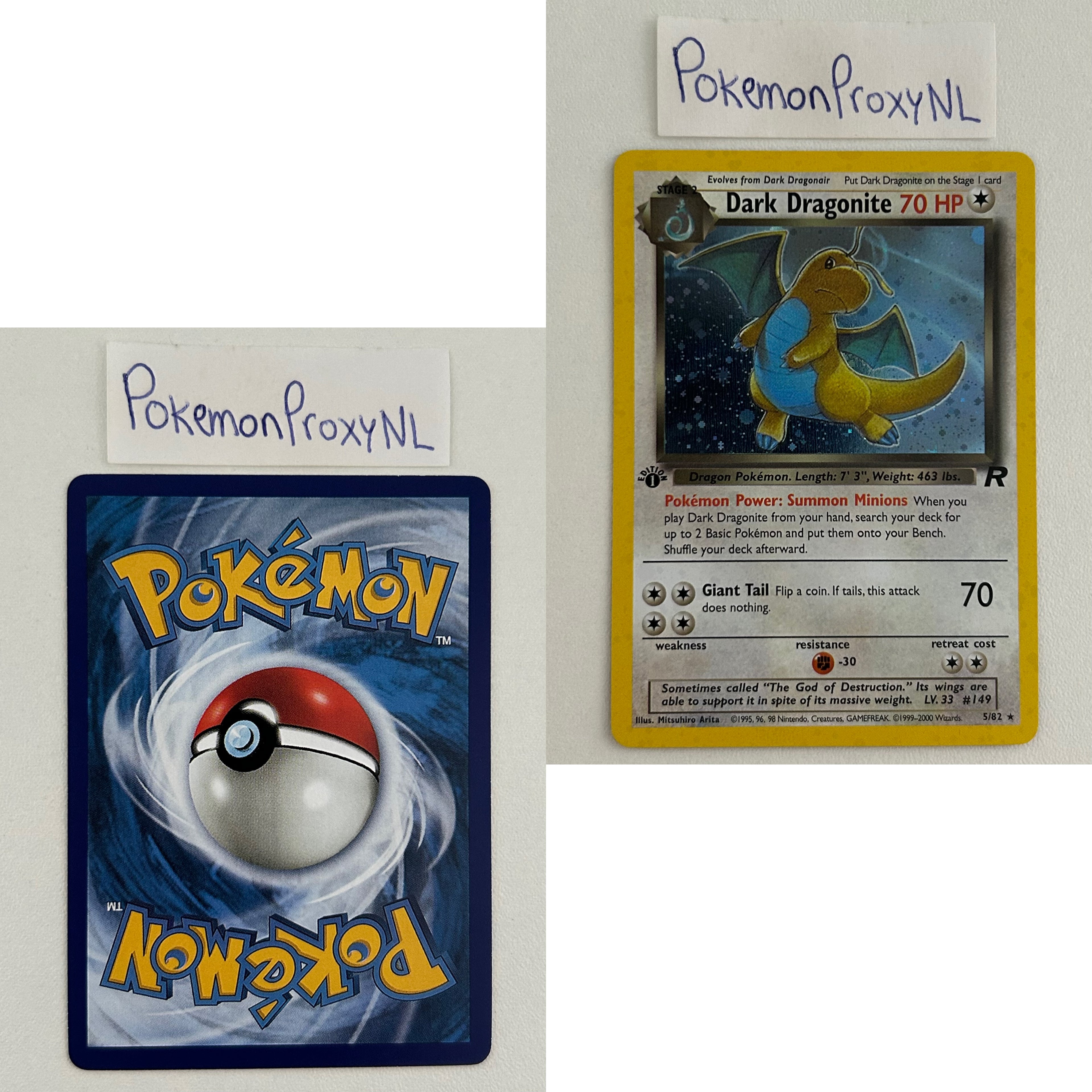 Team Rocket Set (first edition) (RO) / 1/82 - 83/82 / 1999 / PROXY Pokémon TCG card(s)