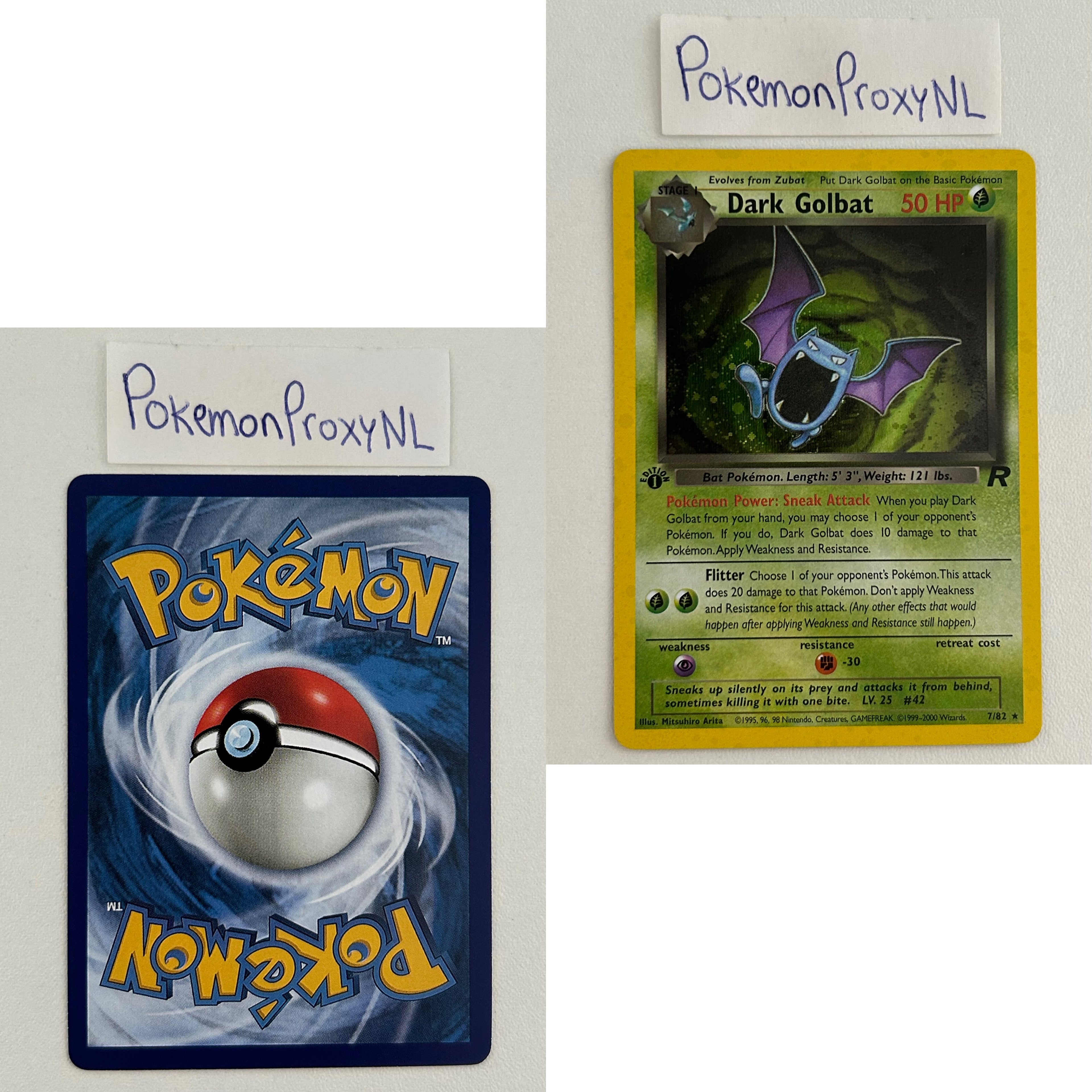 Team Rocket Set (first edition) (RO) / 1/82 - 83/82 / 1999 / PROXY Pokémon TCG card(s)