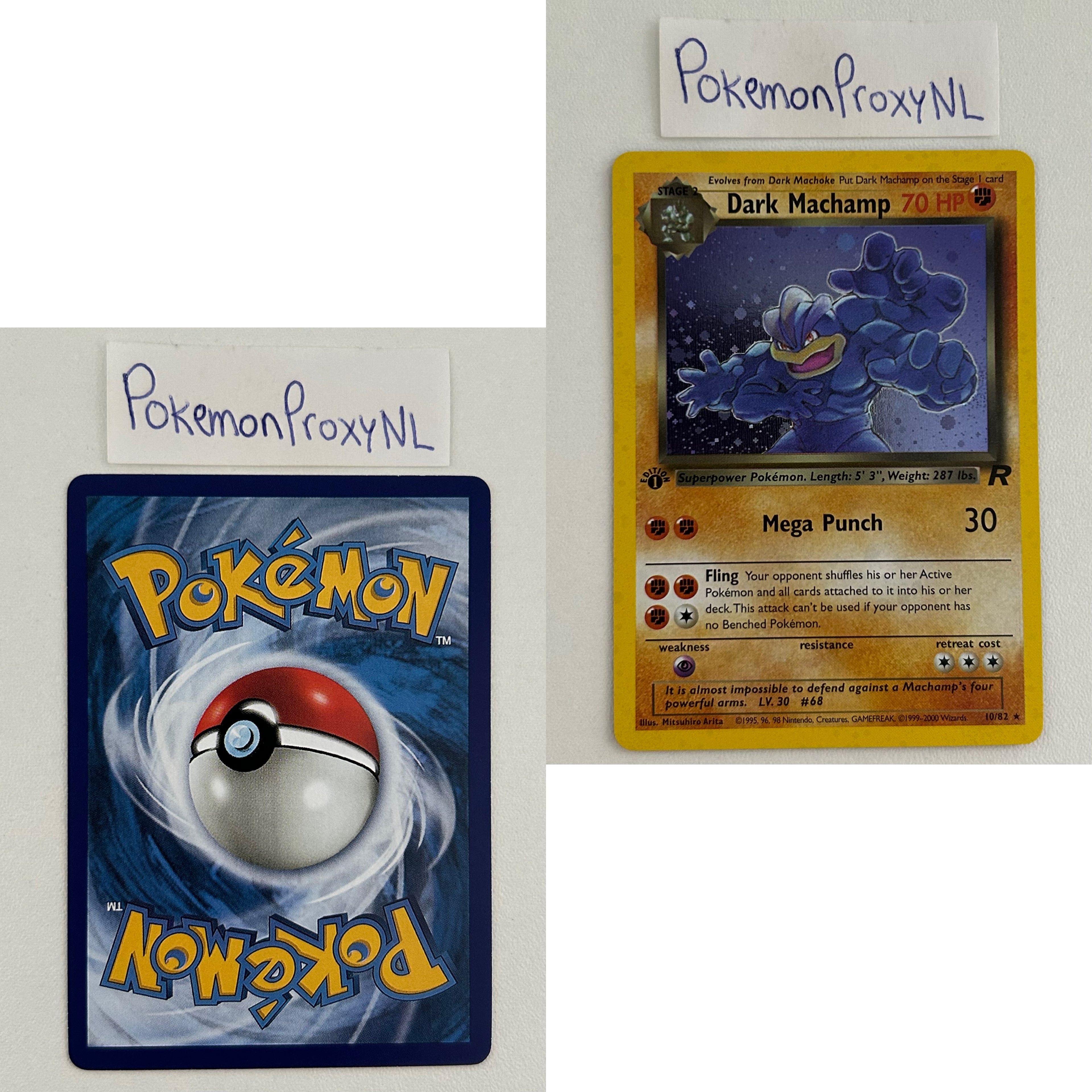 Team Rocket Set (first edition) (RO) / 1/82 - 83/82 / 1999 / PROXY Pokémon TCG card(s)