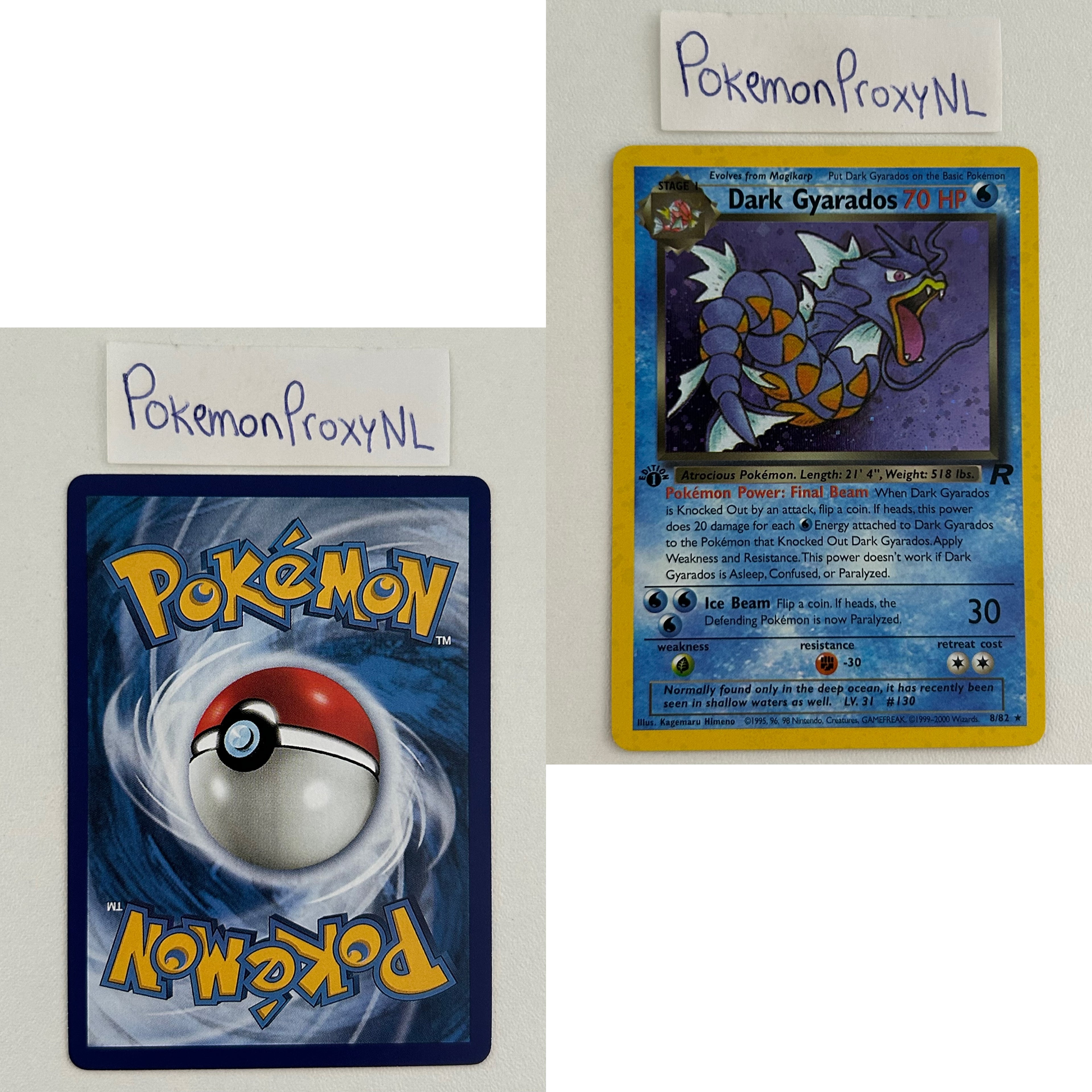 Team Rocket Set (first edition) (RO) / 1/82 - 83/82 / 1999 / PROXY Pokémon TCG card(s)