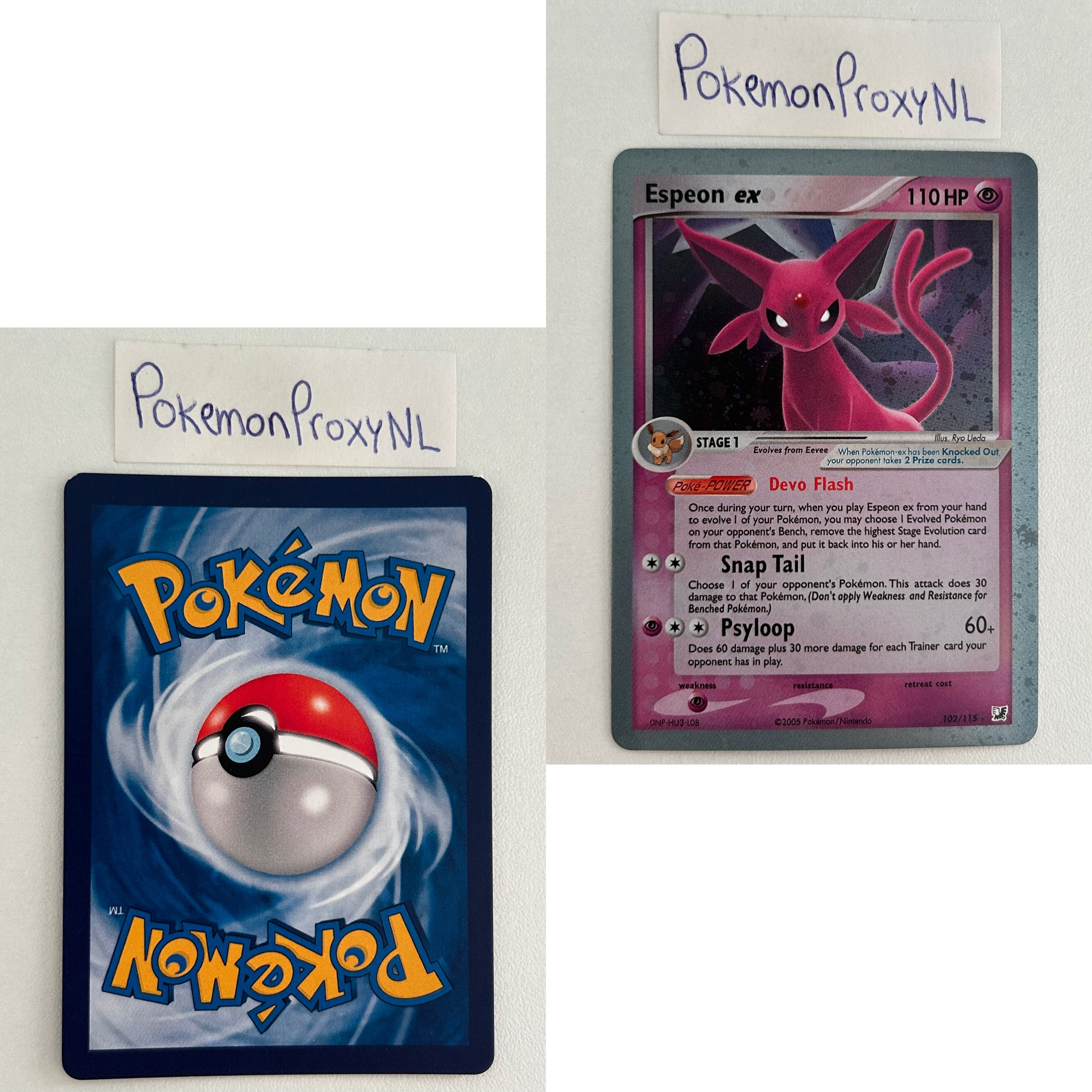 Unseen Forces Set (UF) / 1/115 - 117/115 / 2005 / PROXY Pokémon TCG card(s)