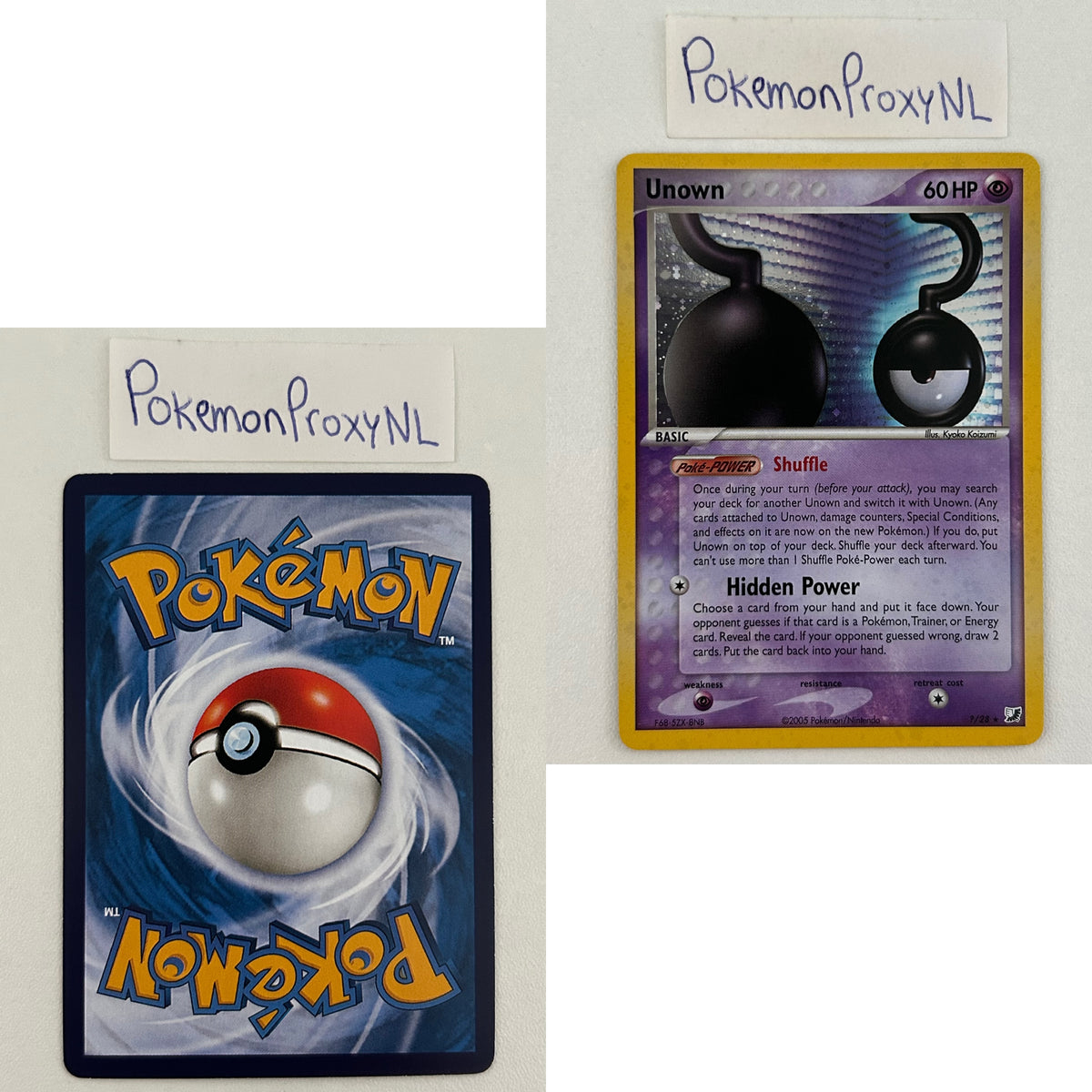 Unseen Forces Set (UF) / 2005 / PROXY Pokémon TCG card(s)