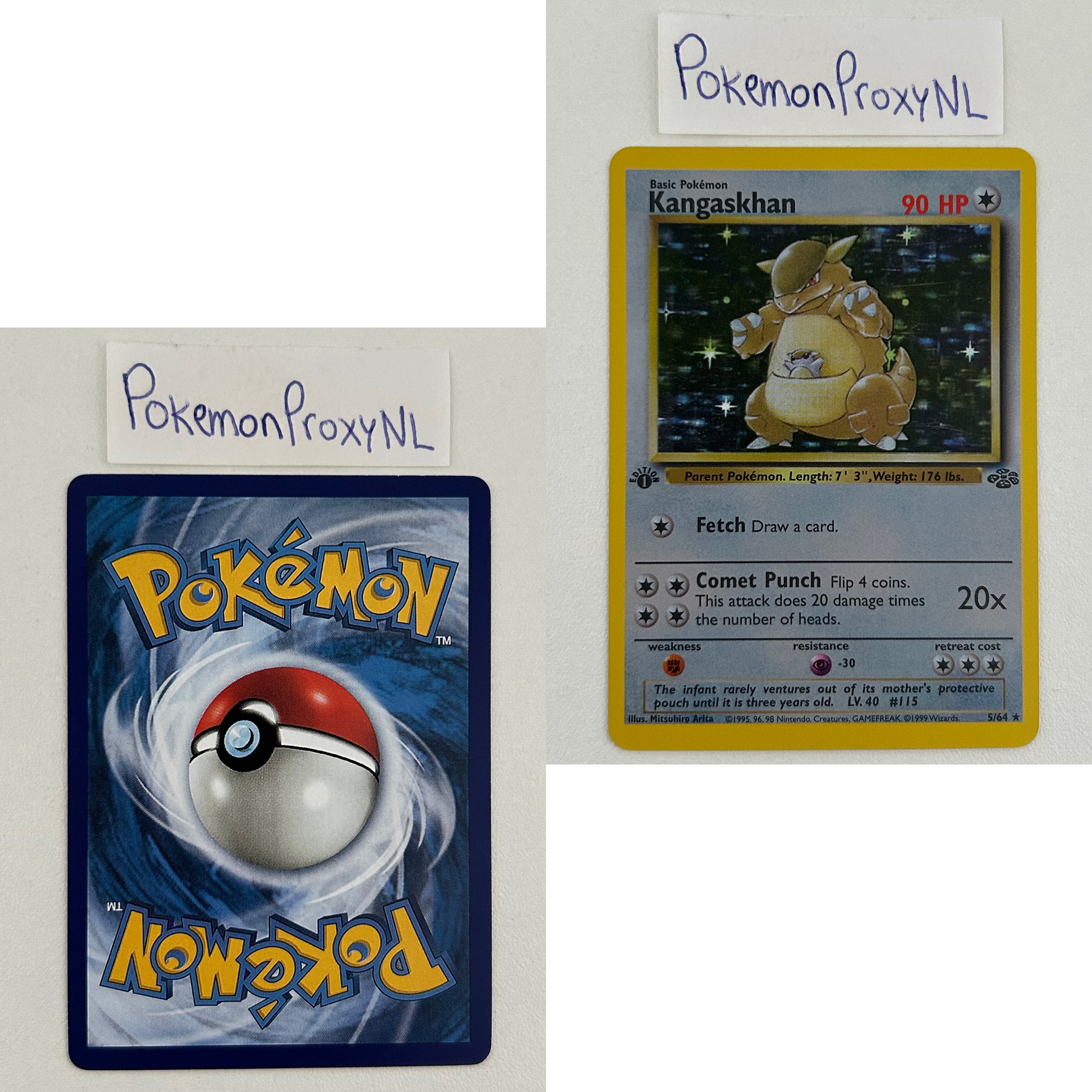 Jungle Set (first edition) (JU) / 1/64 - 64/64 / 1999 / PROXY Pokémon TCG card(s)