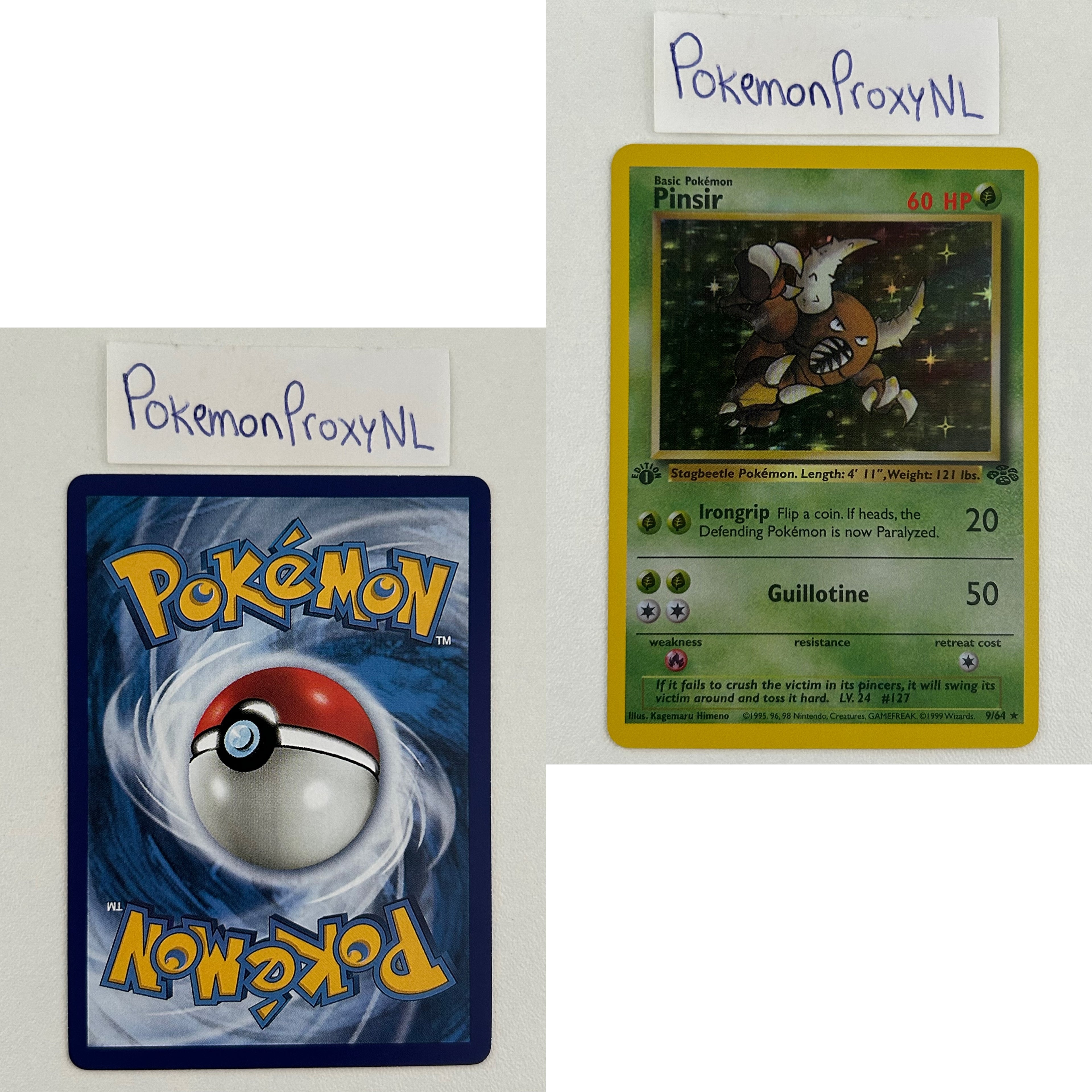 Jungle Set (first edition) (JU) / 1/64 - 64/64 / 1999 / PROXY Pokémon TCG card(s)