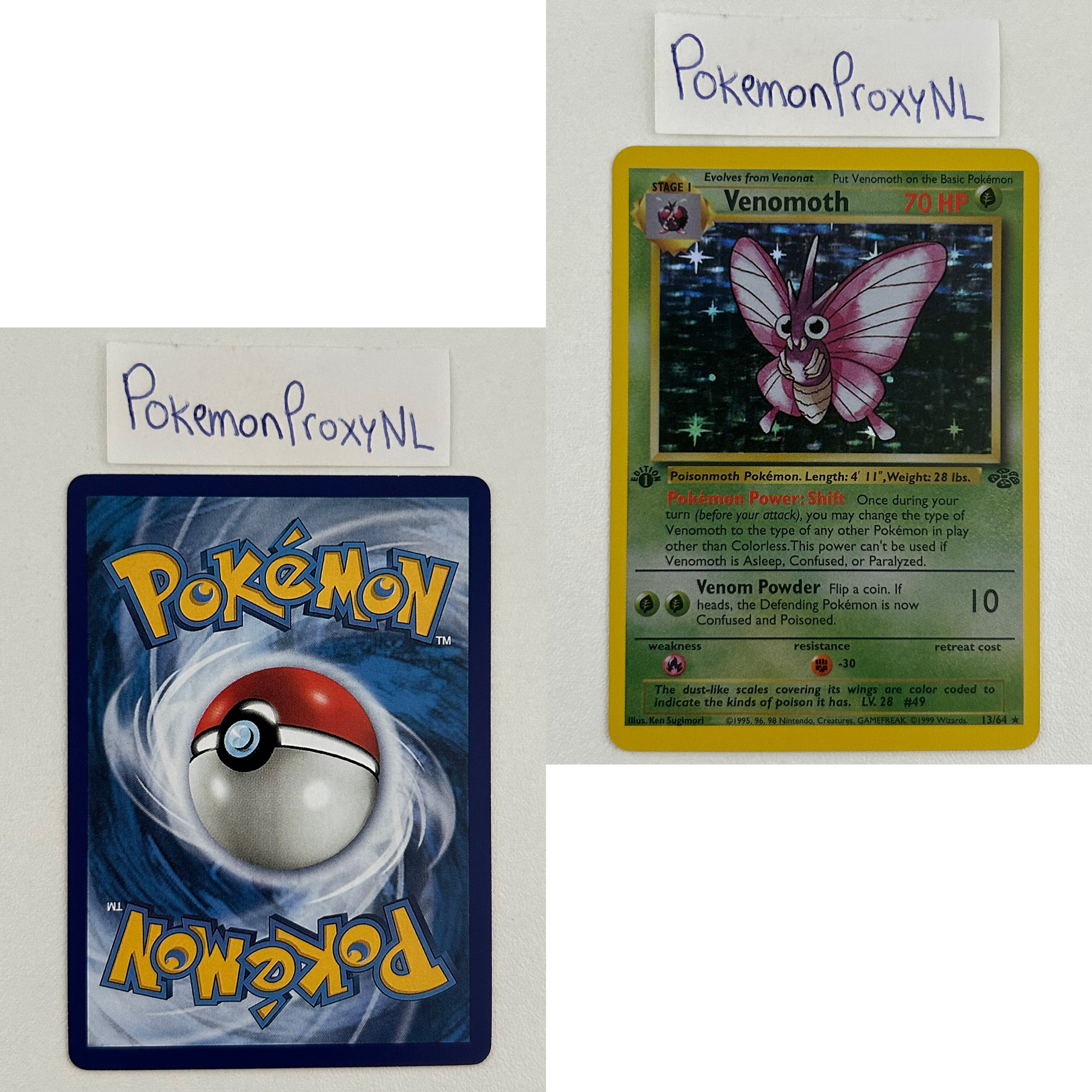 Jungle Set (first edition) (JU) / 1/64 - 64/64 / 1999 / PROXY Pokémon TCG card(s)