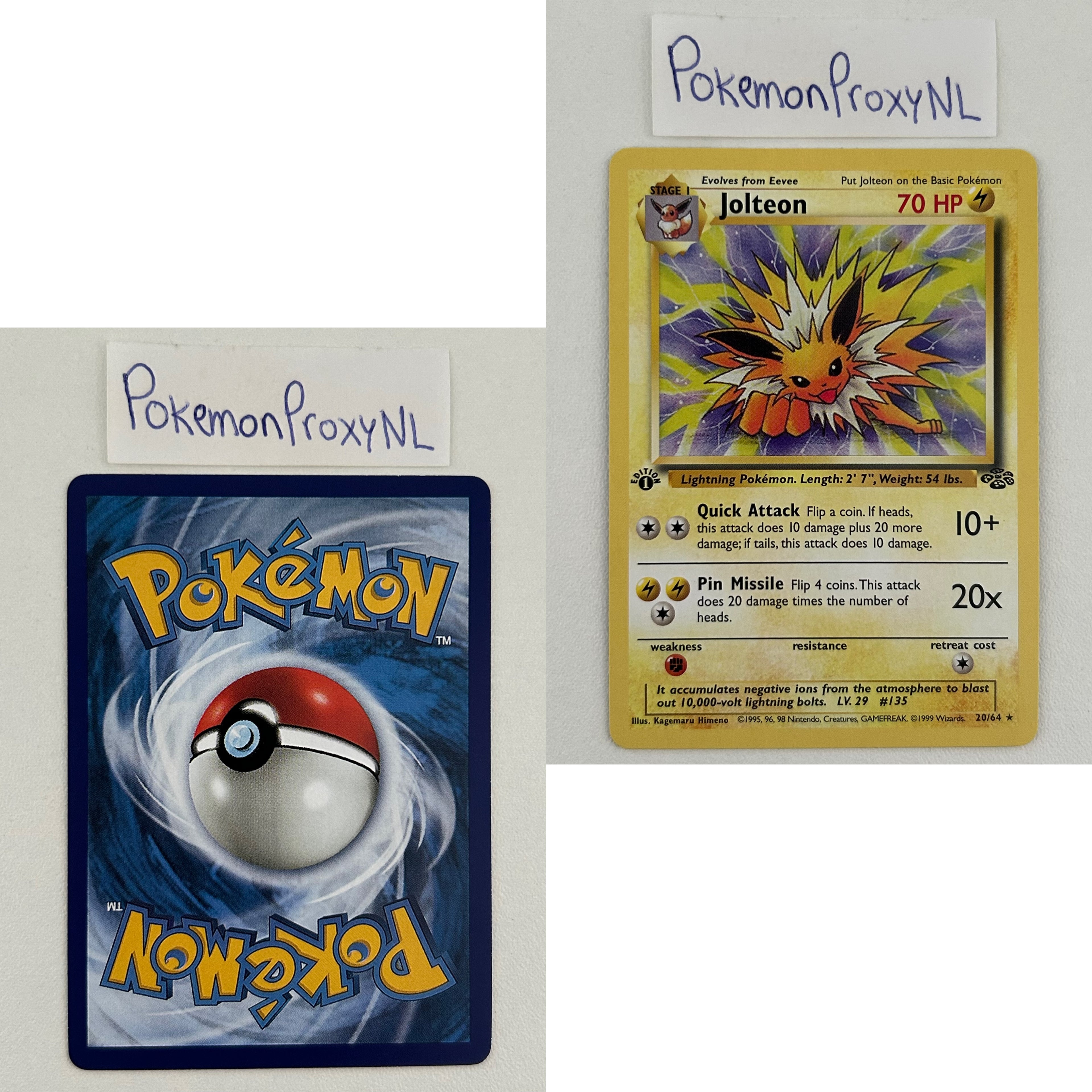 Jungle Set (first edition) (JU) / 1/64 - 64/64 / 1999 / PROXY Pokémon TCG card(s)