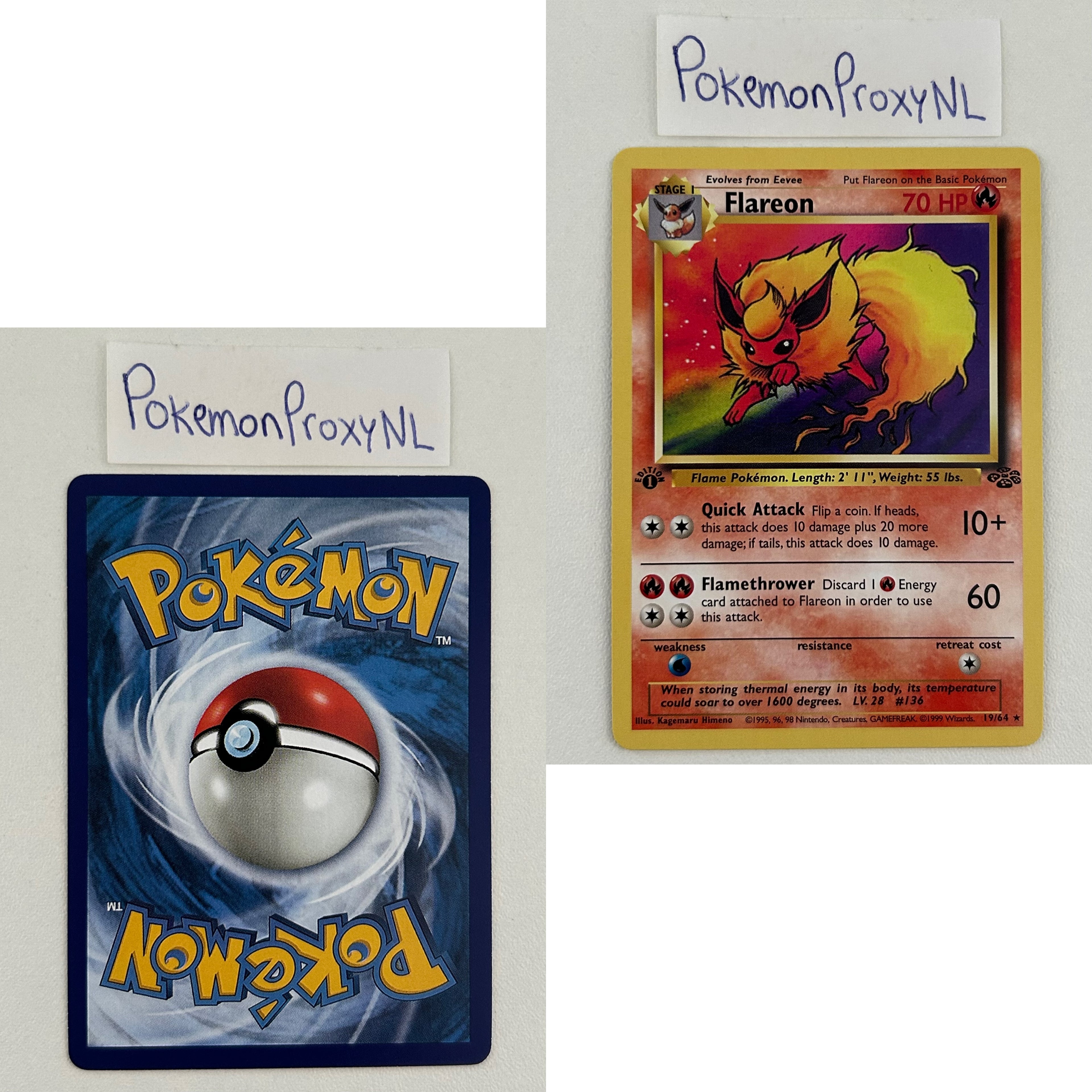 Jungle Set (first edition) (JU) / 1/64 - 64/64 / 1999 / PROXY Pokémon TCG card(s)